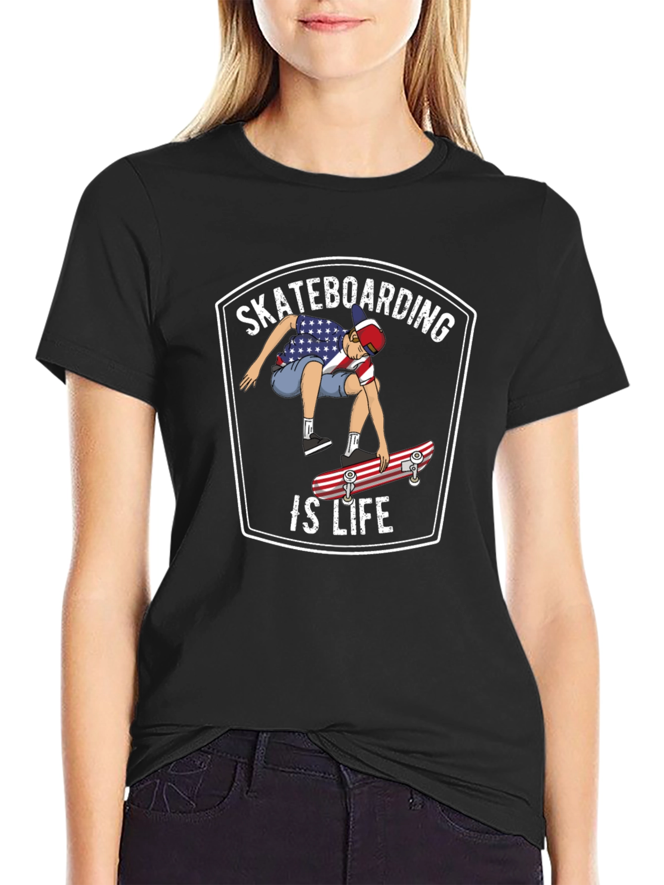 Skateboarding is Life Graphic T-Shirt