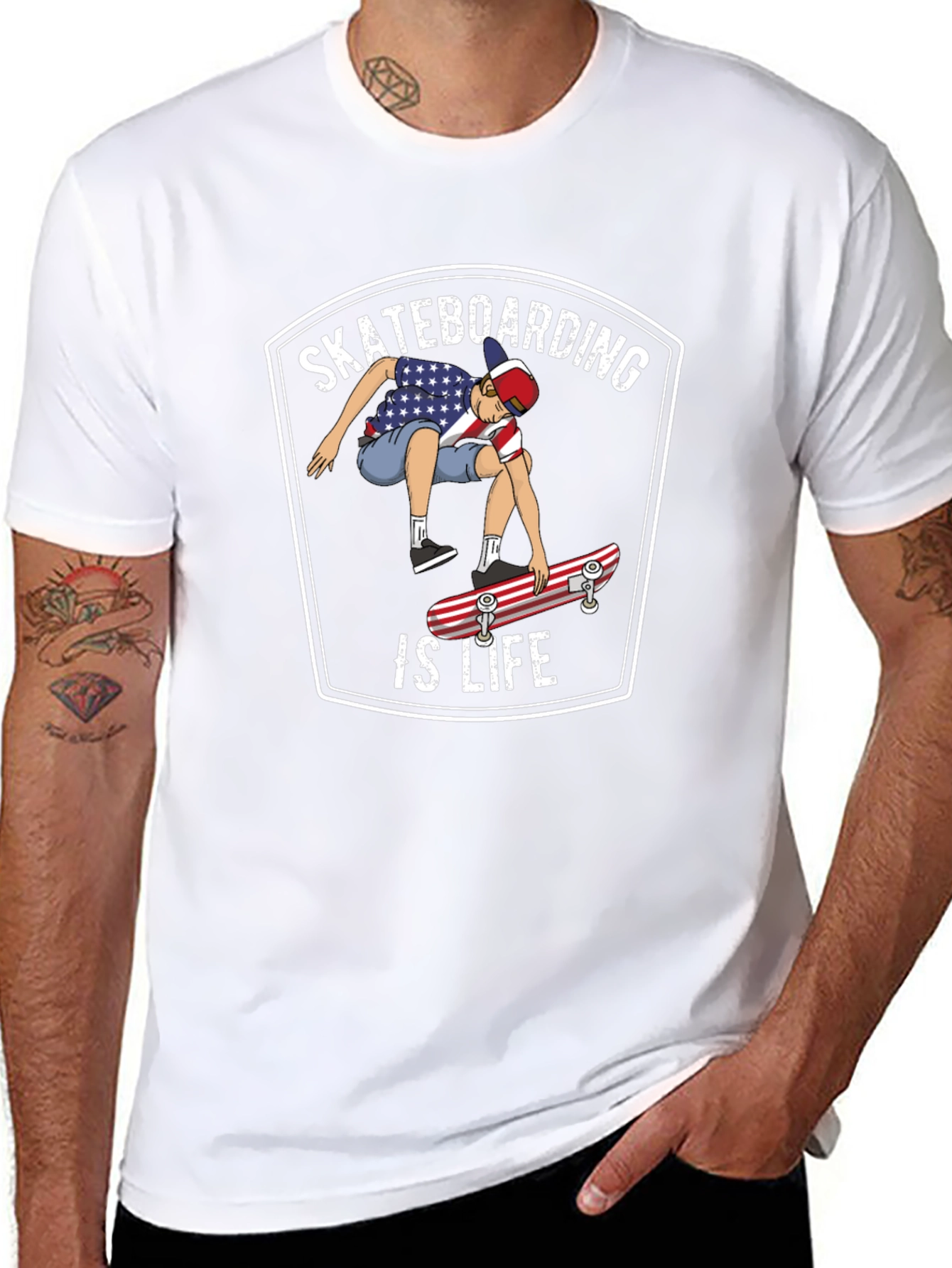 Skateboarding is Life Graphic T-Shirt