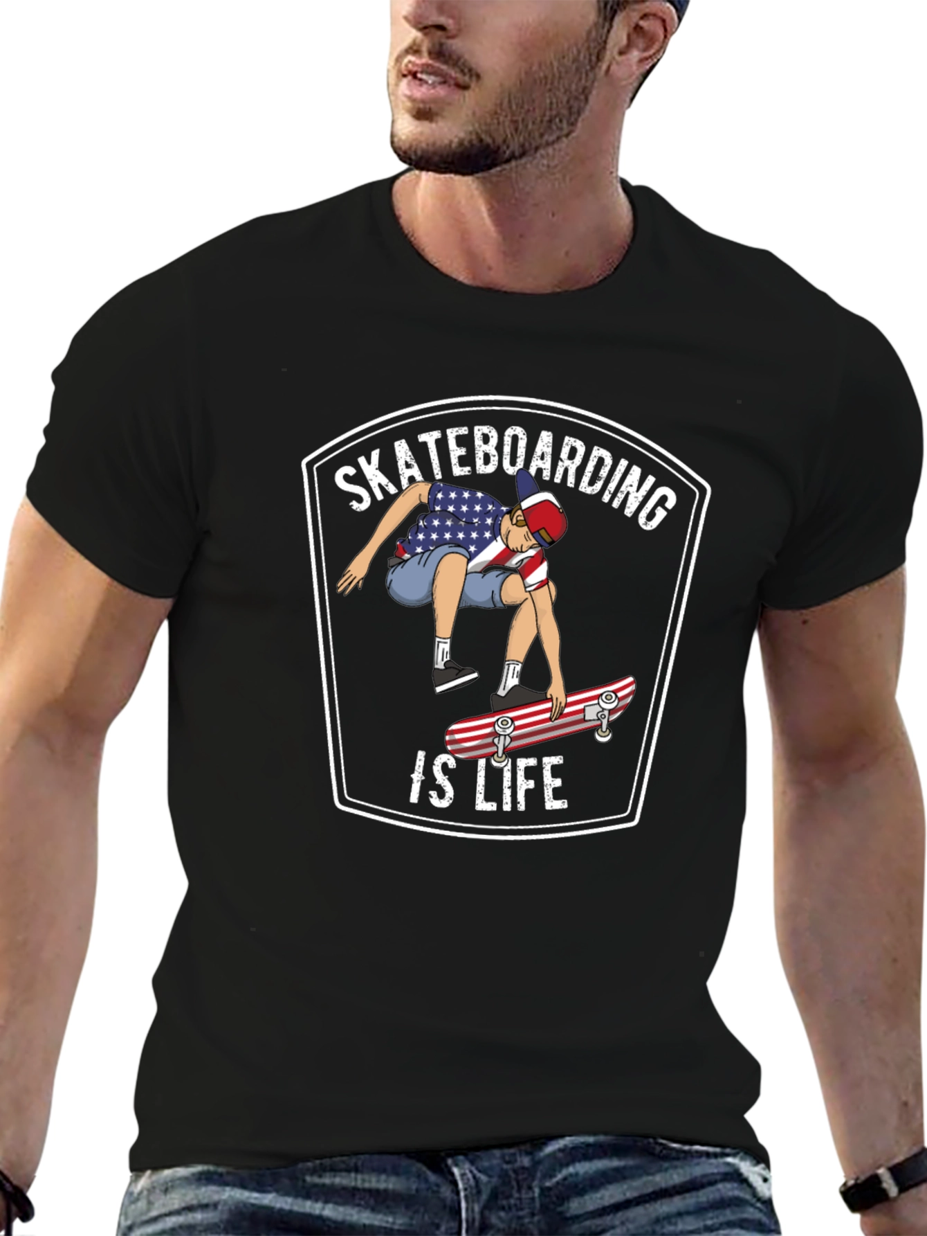 Skateboarding is Life Graphic T-Shirt