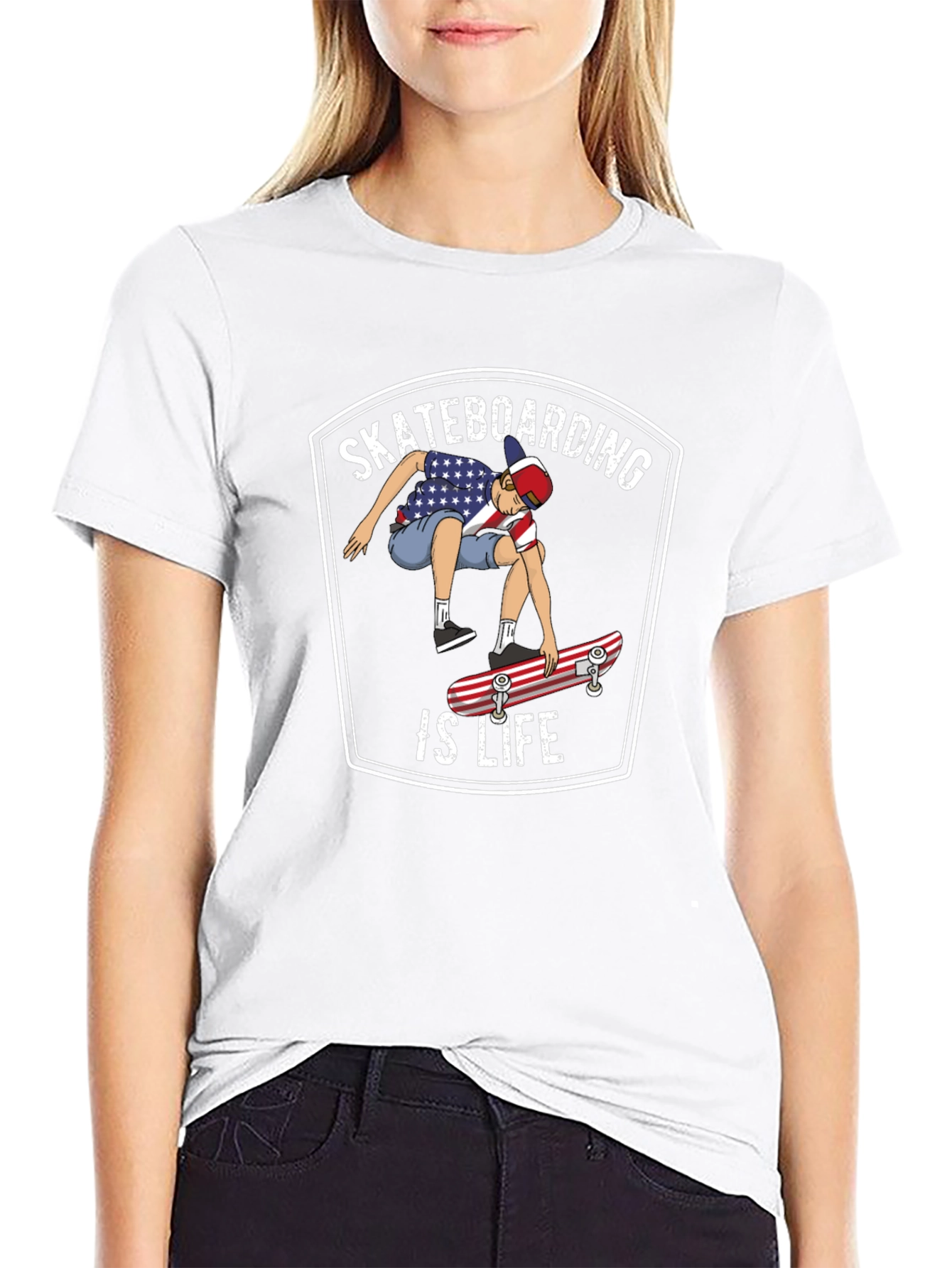 Skateboarding is Life Graphic T-Shirt