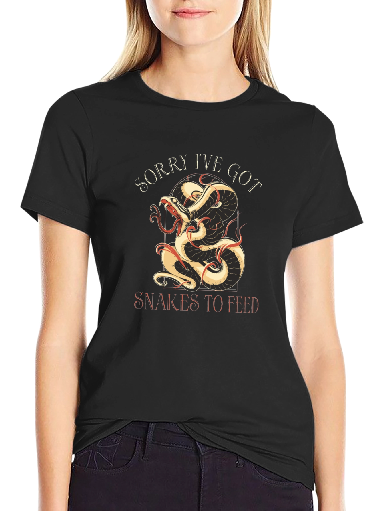 Snakes To Feed Graphic Tee - Black Cotton