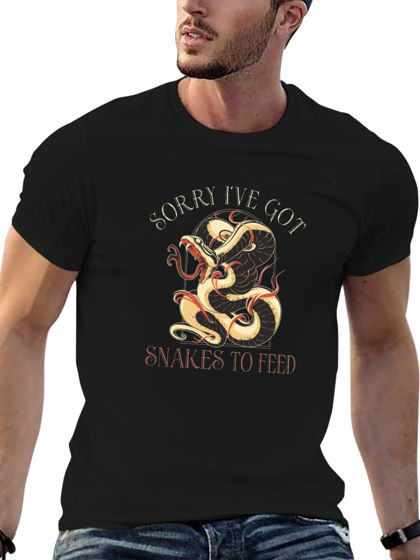 Snakes To Feed Graphic Tee - Black Cotton