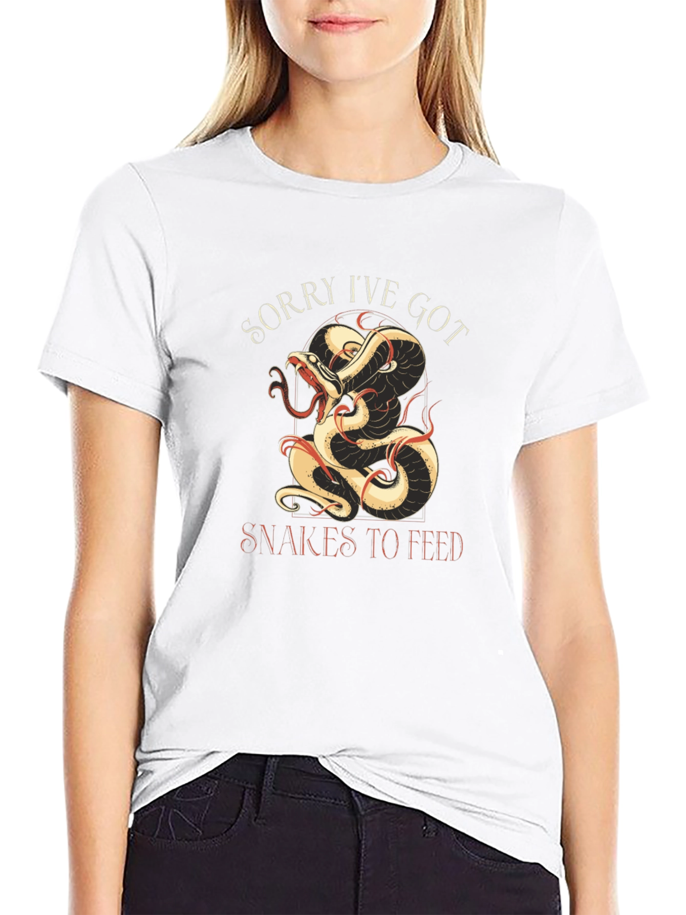 Snakes To Feed Graphic Tee - Black Cotton