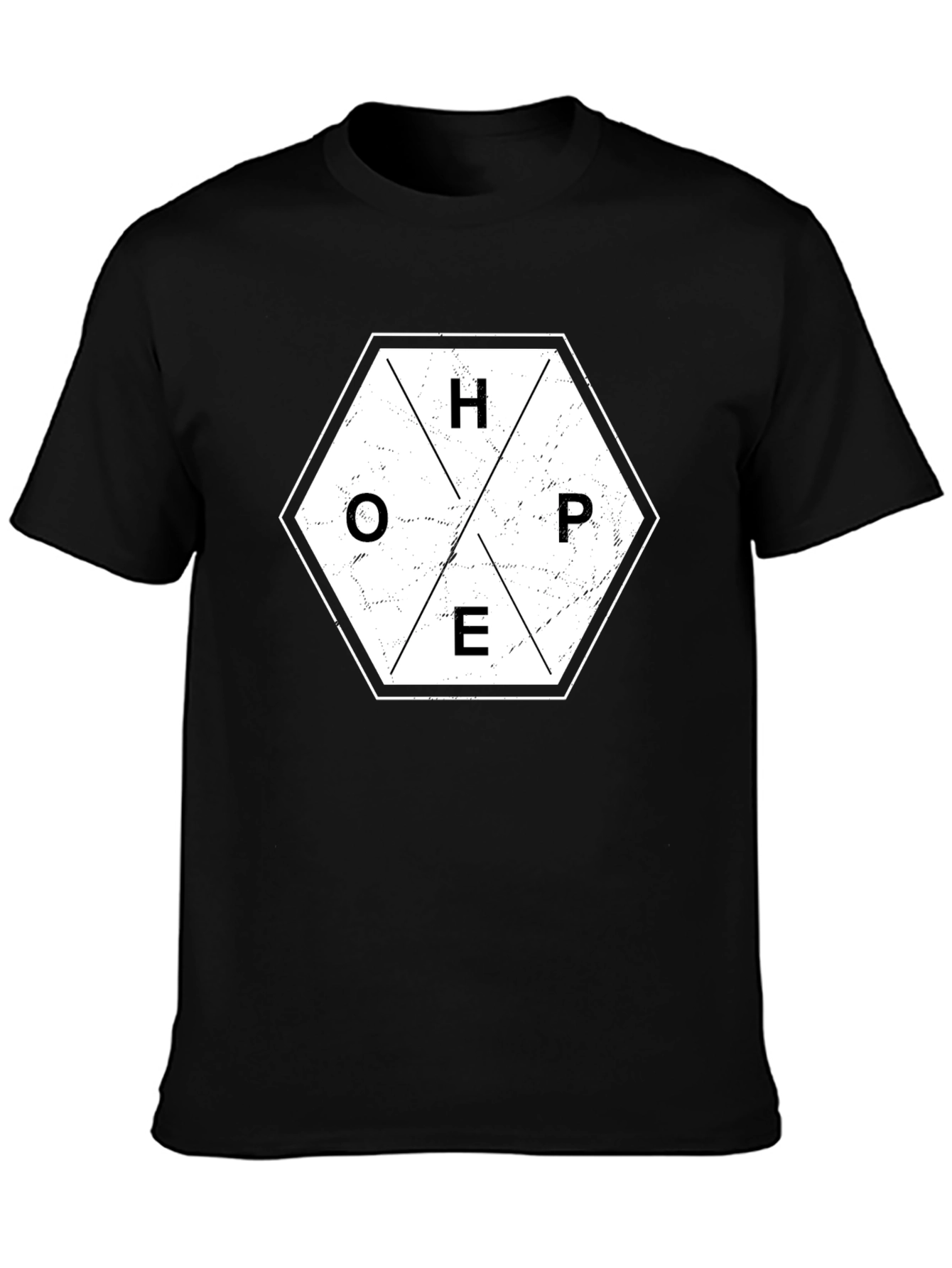 HOPE Graphic Tee - Black Hexagon T-Shirt