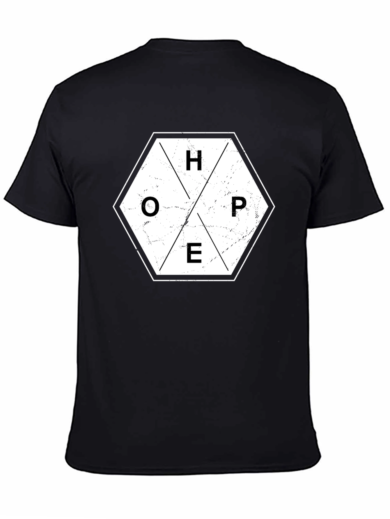 HOPE Graphic Tee - Black Hexagon T-Shirt