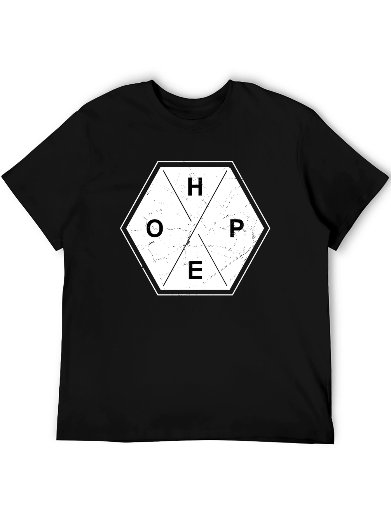 HOPE Graphic Tee - Black Hexagon T-Shirt