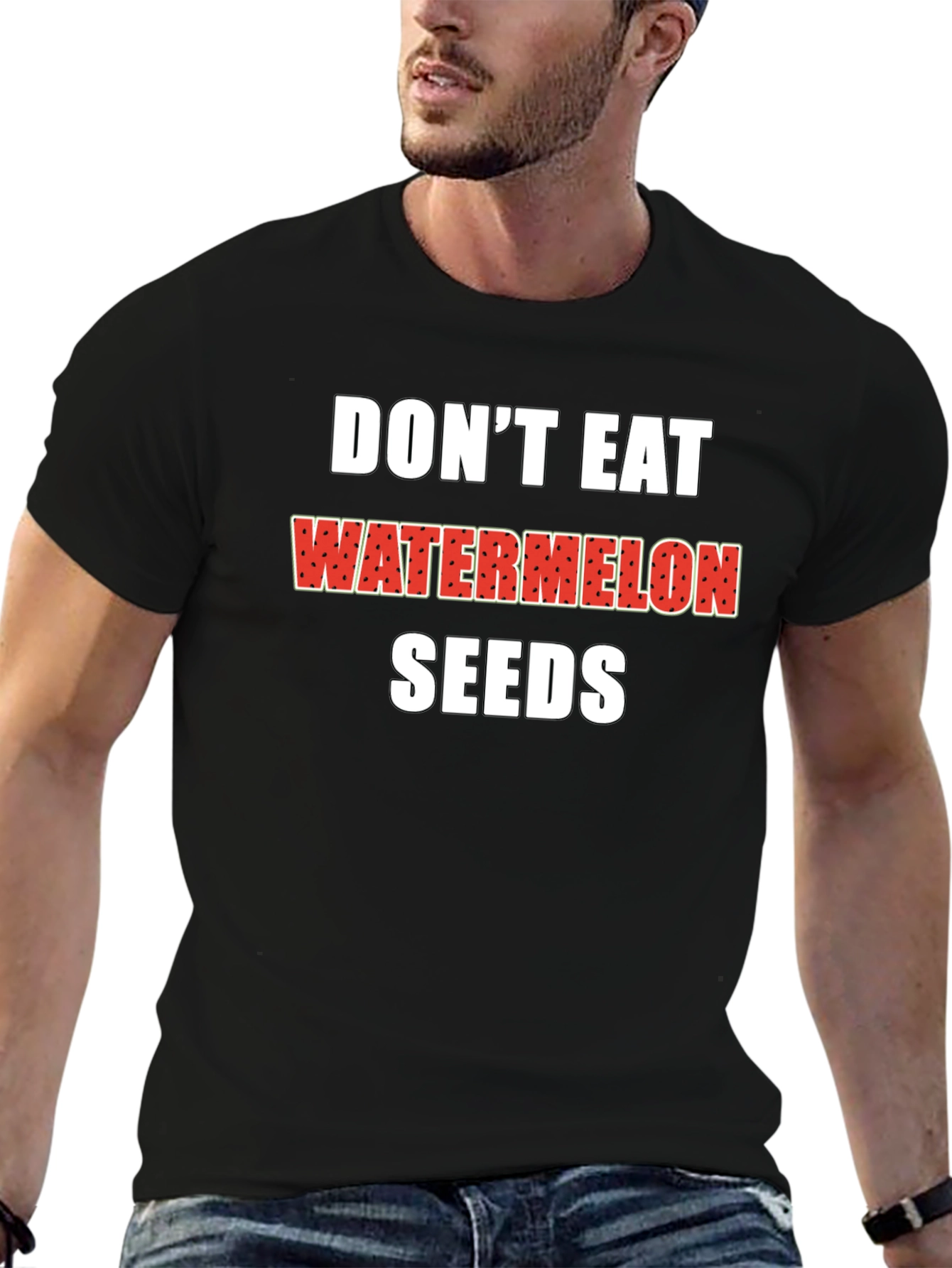 Dont Eat Watermelon Seeds Black T-Shirt