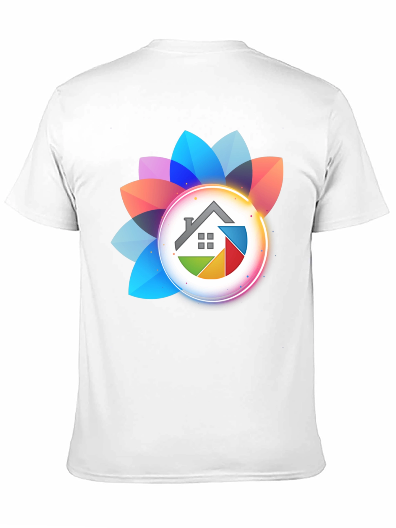 Modern House Logo Black T-Shirt