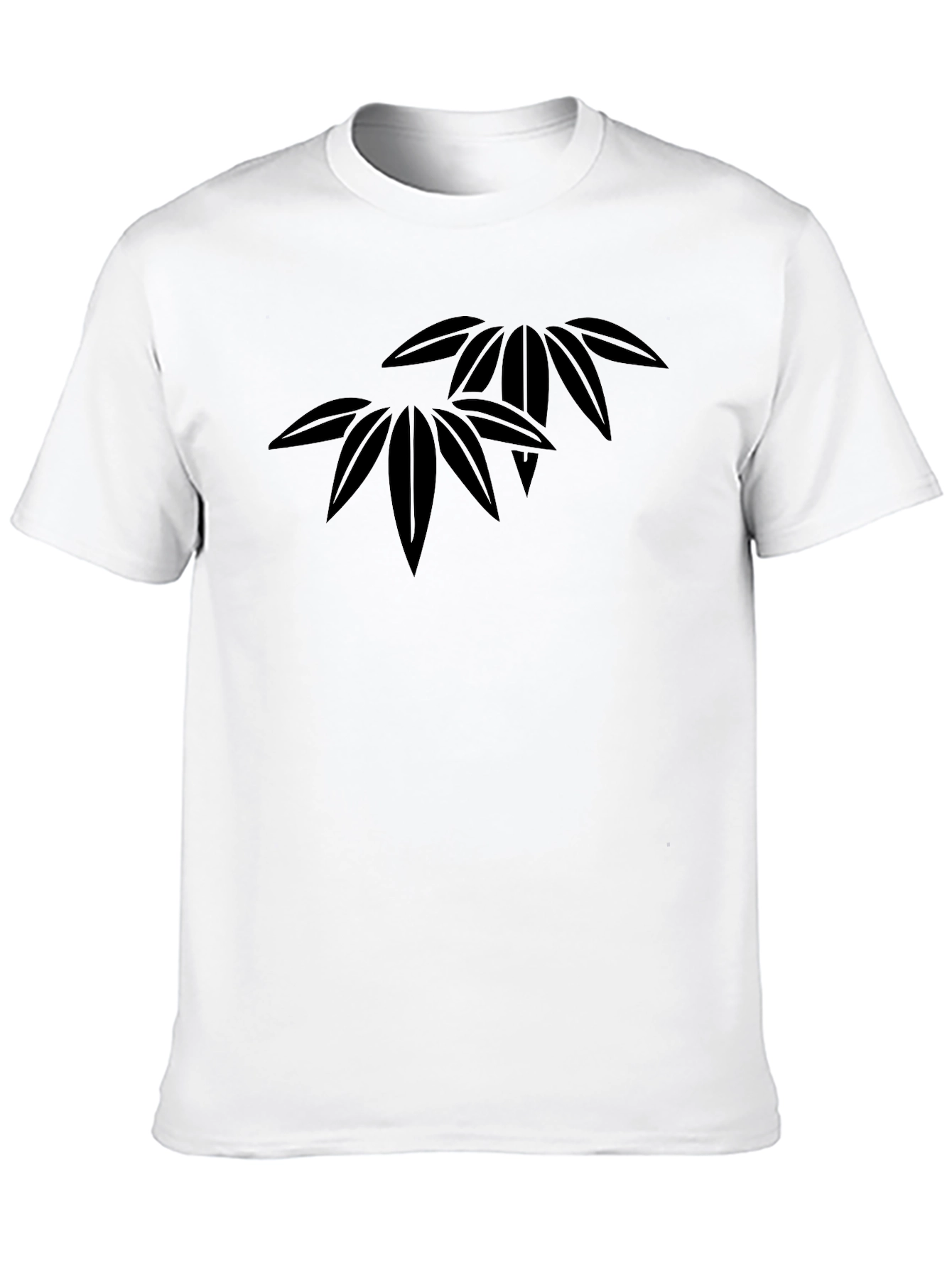 Stylish Black T-Shirt with Leaf Graphic