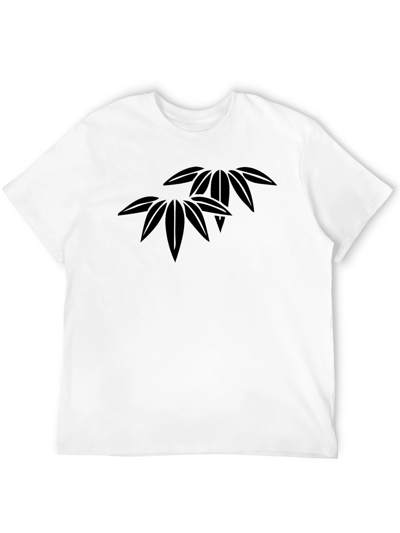 Stylish Black T-Shirt with Leaf Graphic