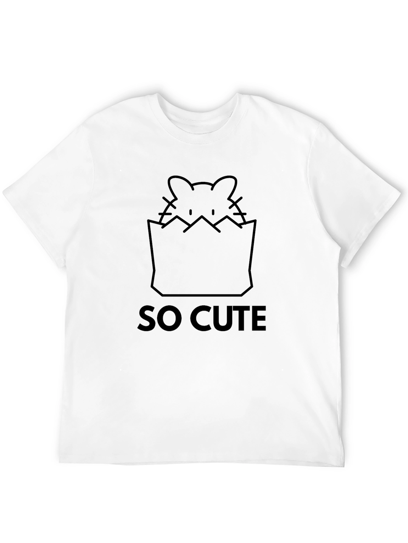 So Cute Kitten Graphic Tee - Black