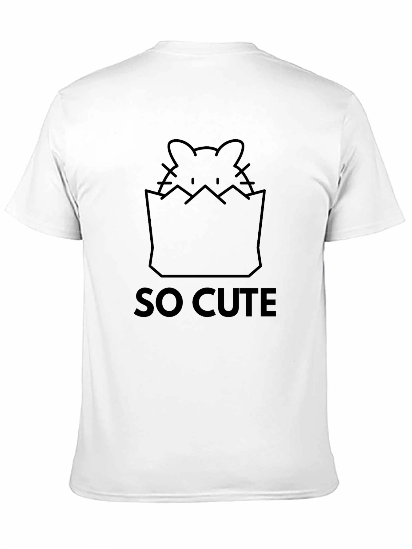 So Cute Kitten Graphic Tee - Black