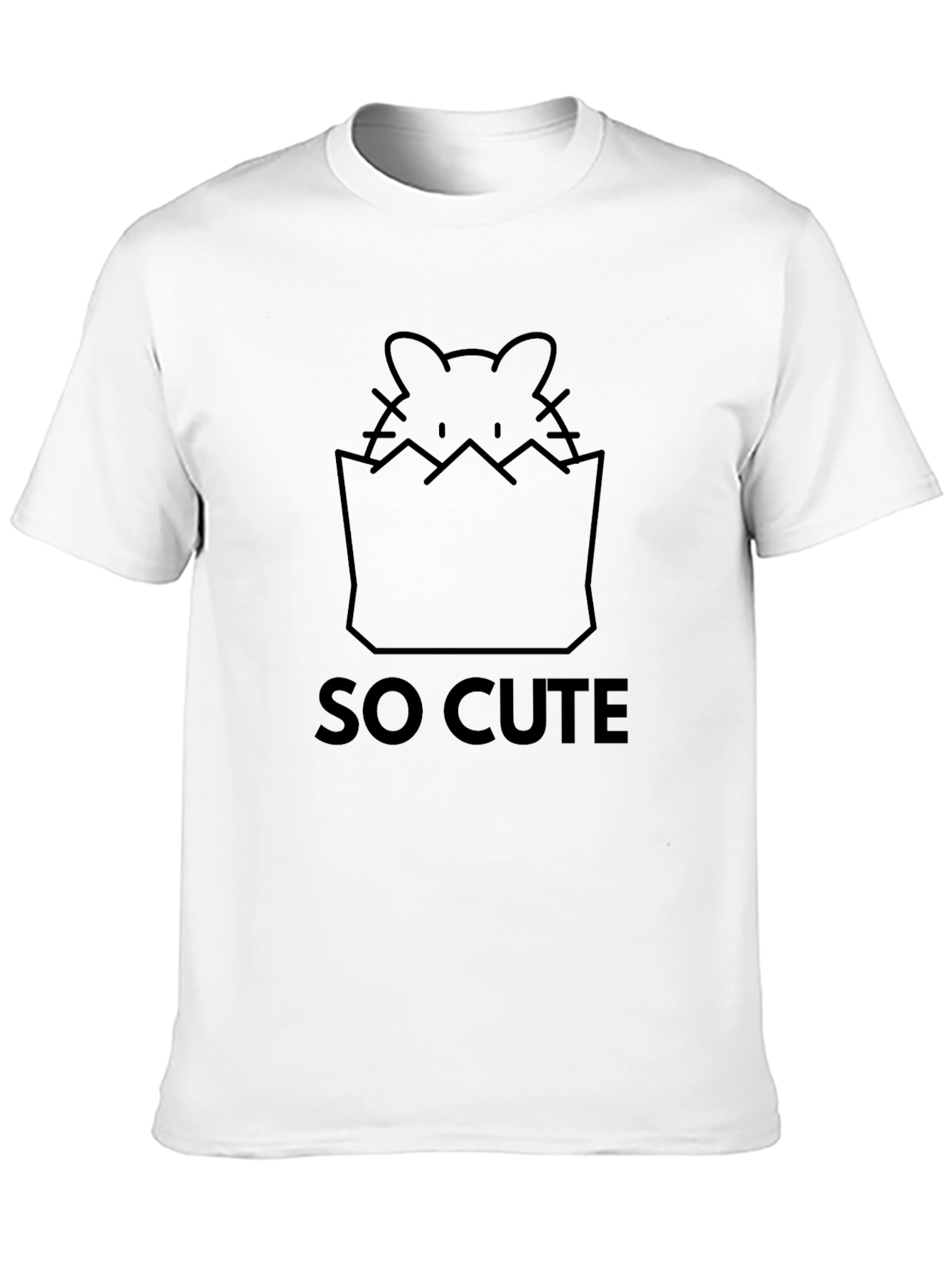 So Cute Kitten Graphic Tee - Black