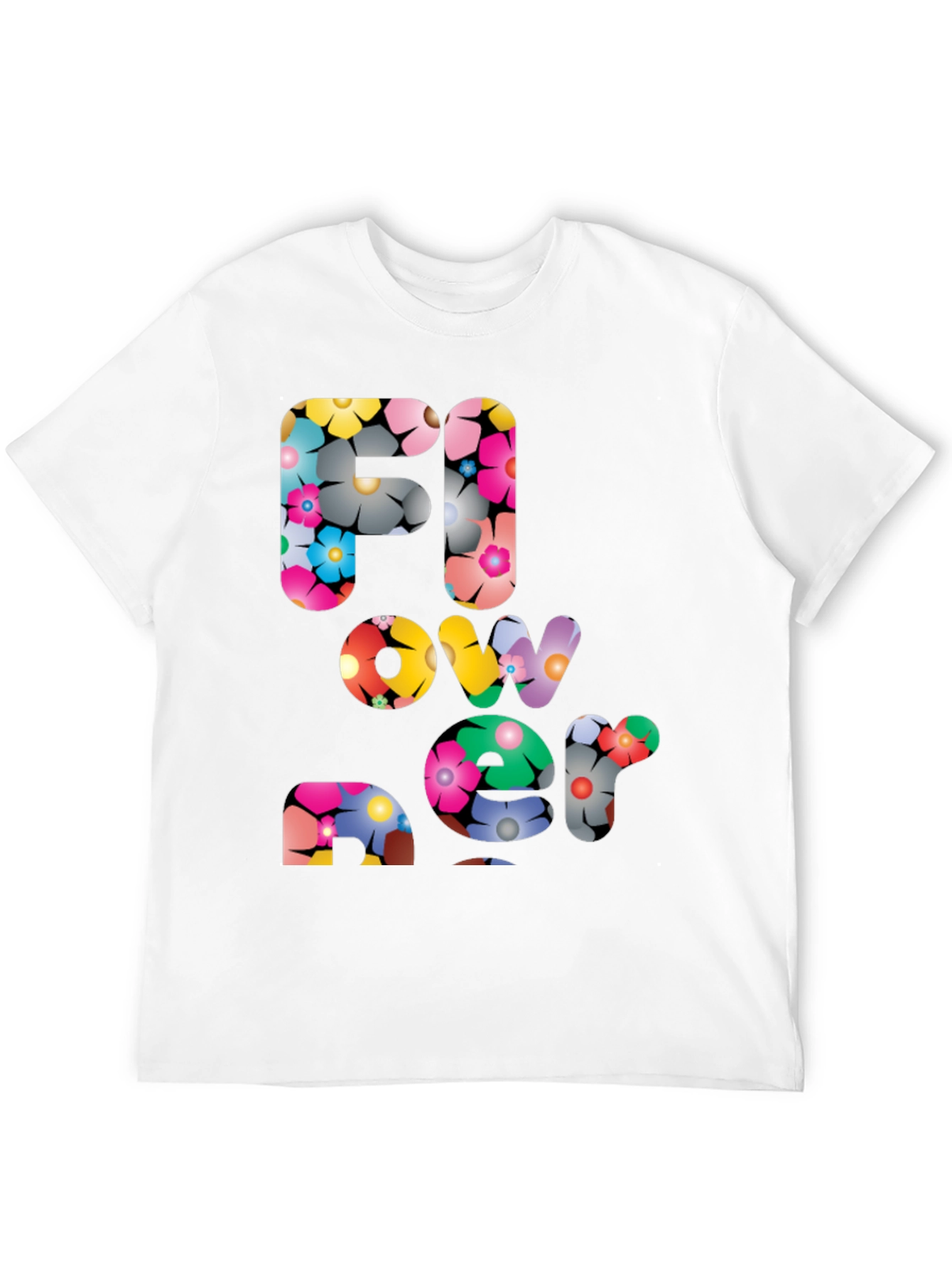 Floral Print Graphic Tee - Black