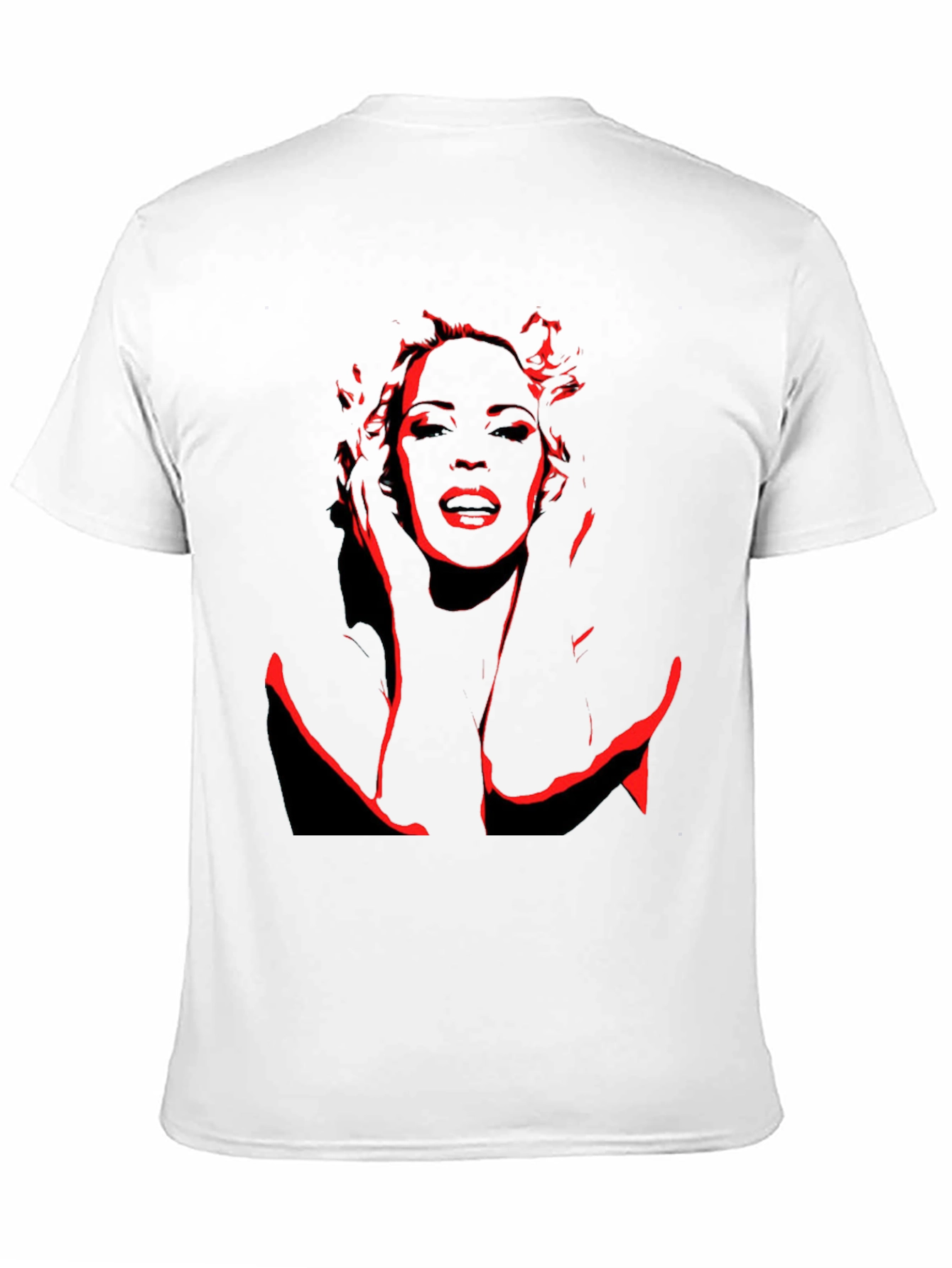 Red Silhouette Graphic Black T-Shirt