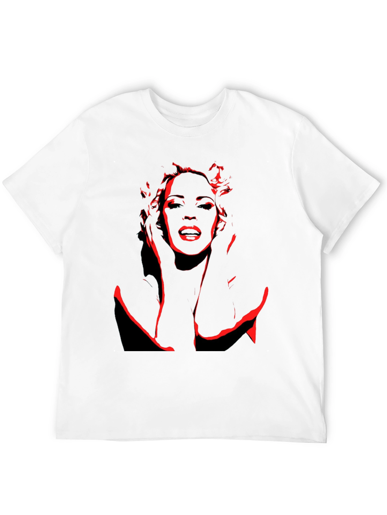 Red Silhouette Graphic Black T-Shirt