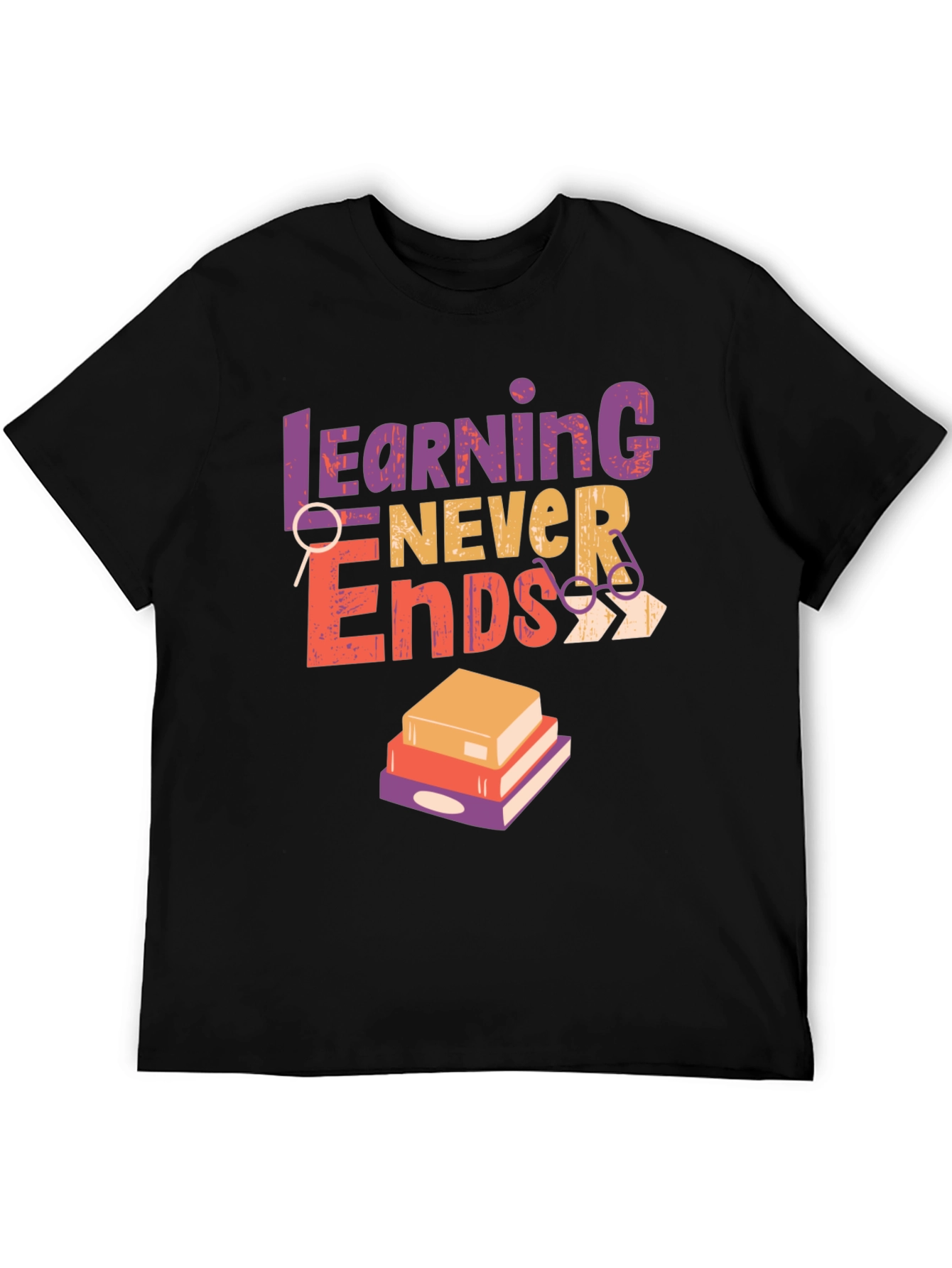 Learning Never Ends Graphic T-Shirt