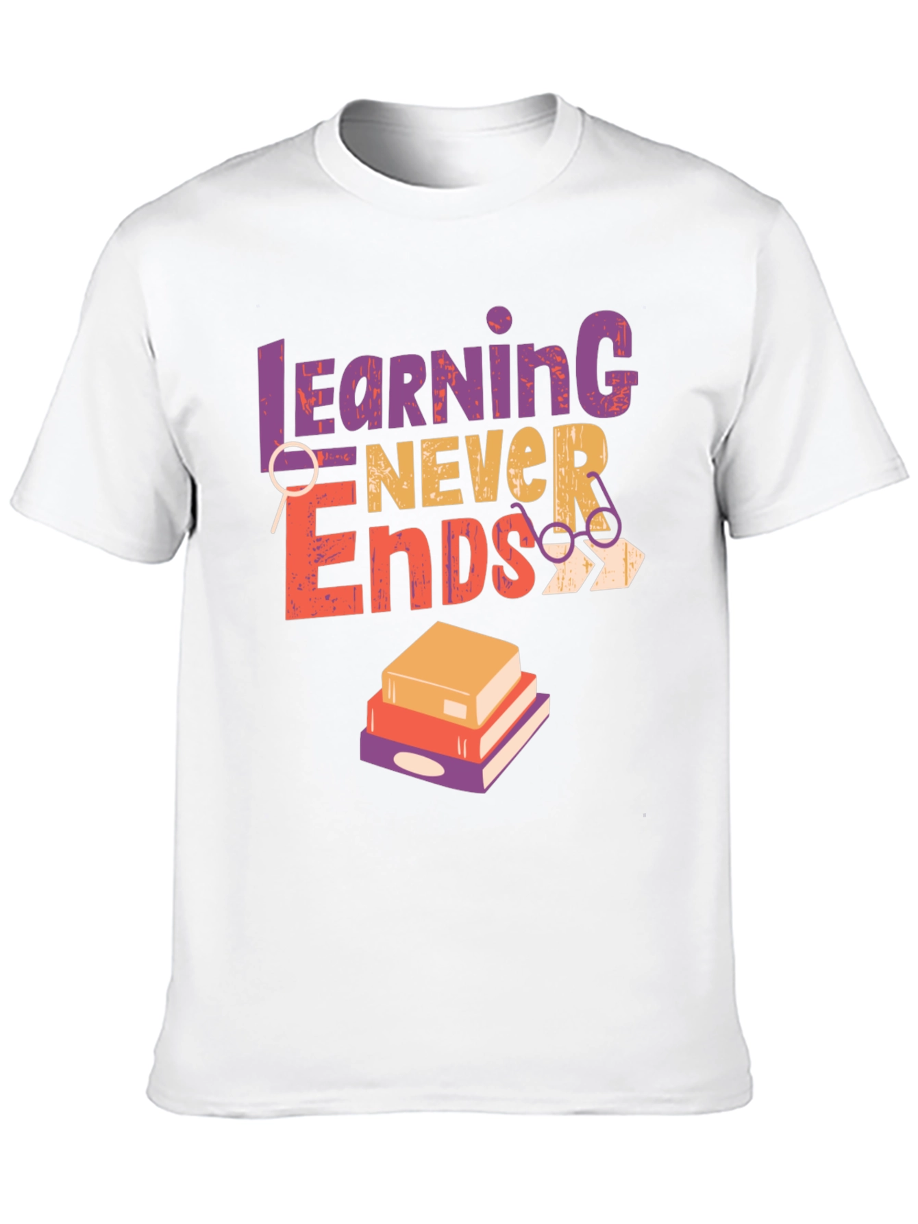 Learning Never Ends Graphic T-Shirt