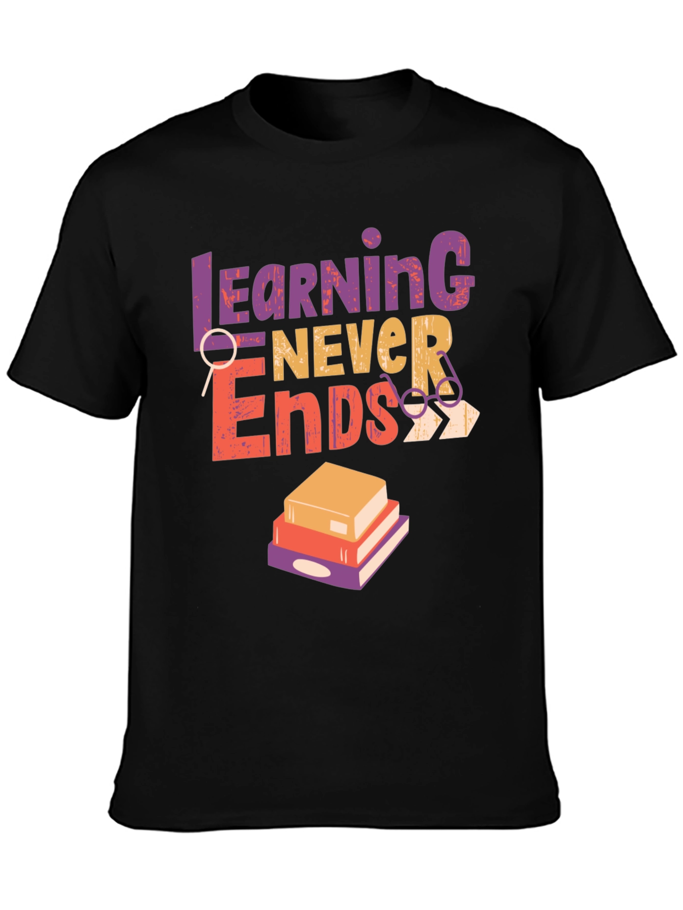 Learning Never Ends Graphic T-Shirt