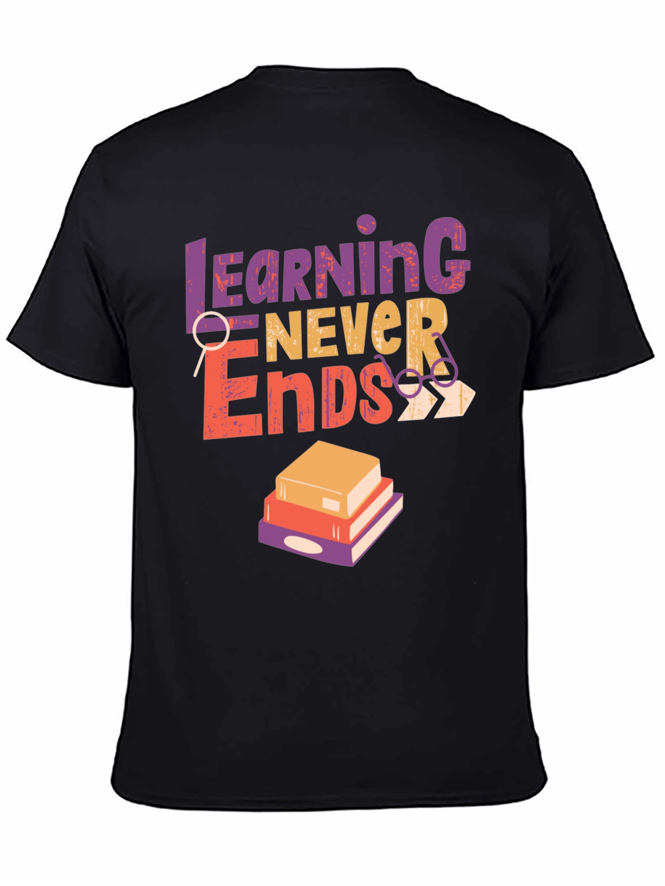 Learning Never Ends Graphic T-Shirt
