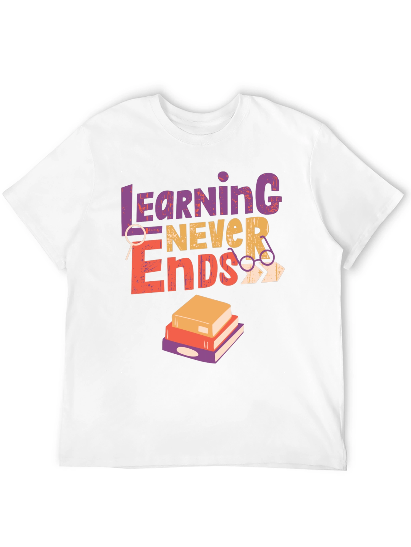 Learning Never Ends Graphic T-Shirt