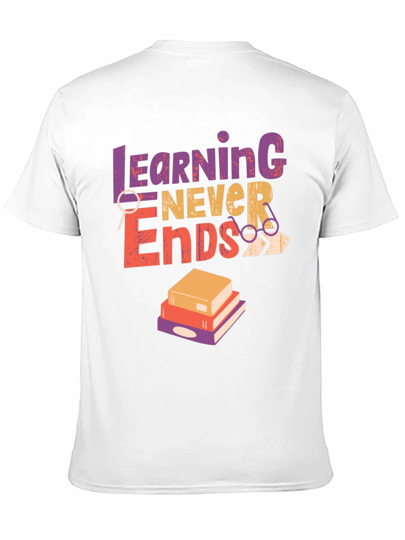 Learning Never Ends Graphic T-Shirt