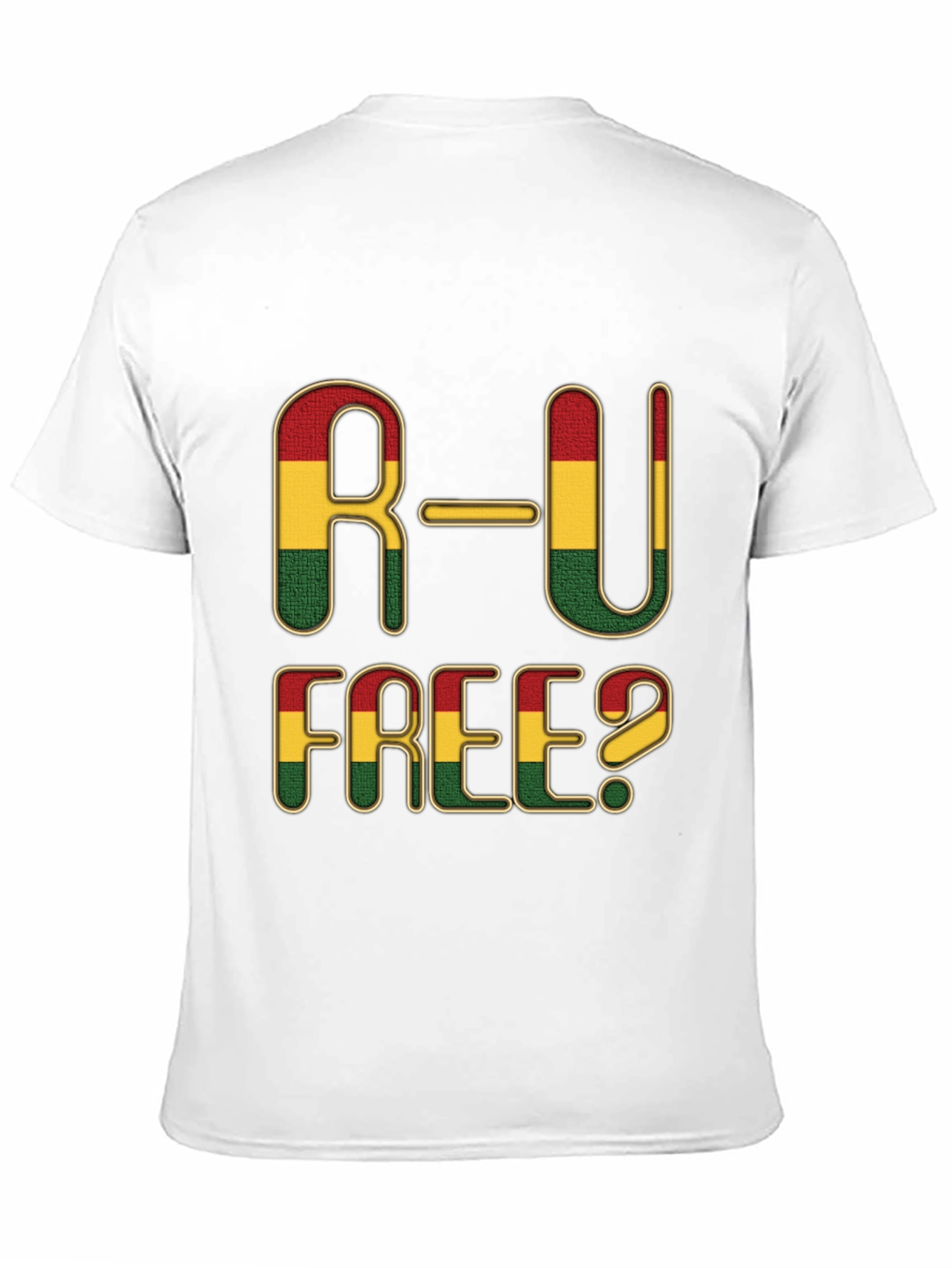 R-U Free? Rastafarian T-Shirt - Black Cotton Blend