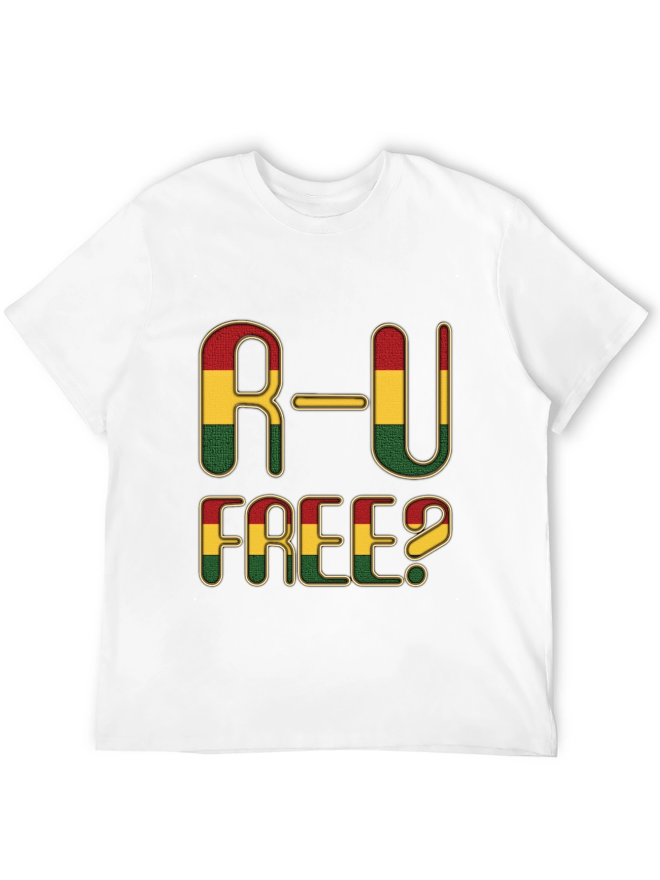 R-U Free? Rastafarian T-Shirt - Black Cotton Blend