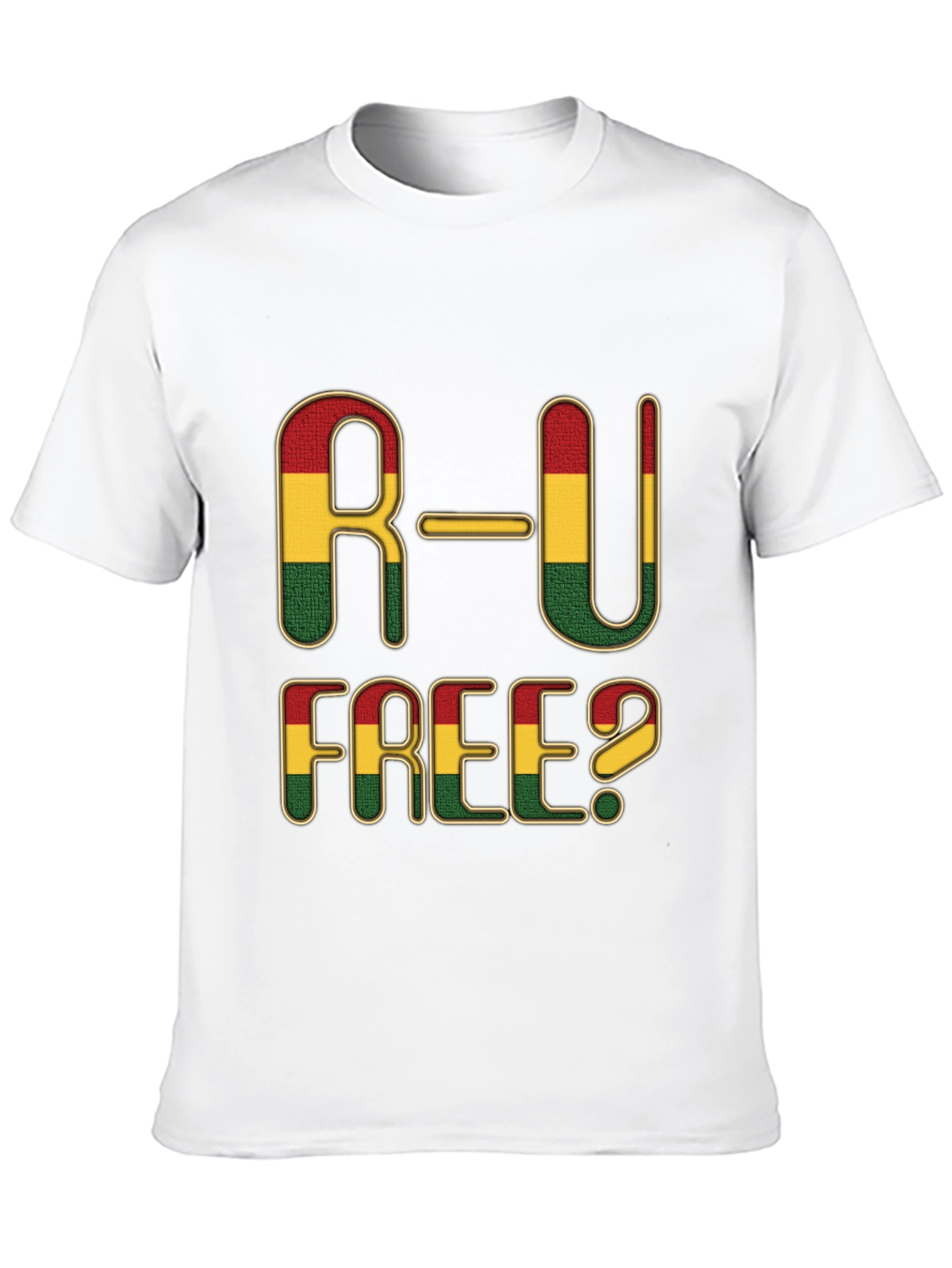 R-U Free? Rastafarian T-Shirt - Black Cotton Blend