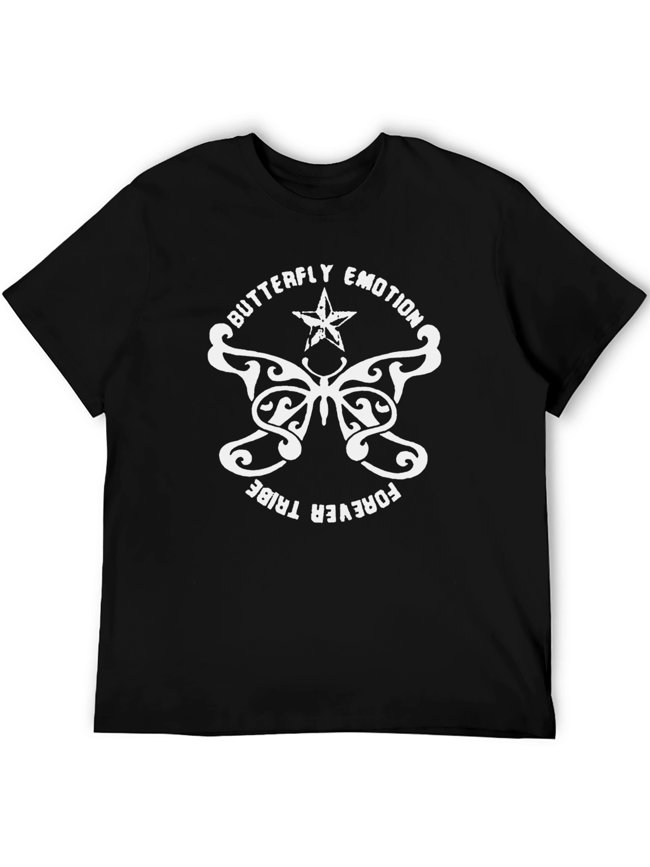 Butterfly Emotion Tribe Black Graphic Tee