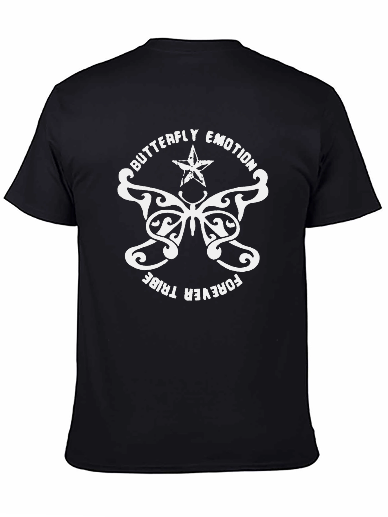 Butterfly Emotion Tribe Black Graphic Tee