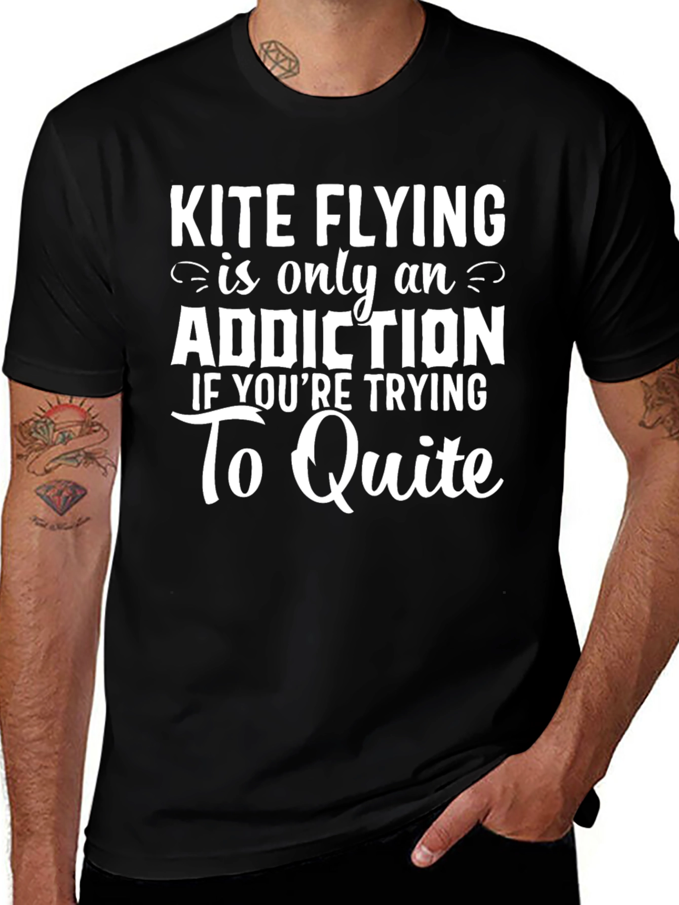 Kite Flying Addiction Funny Graphic Tee