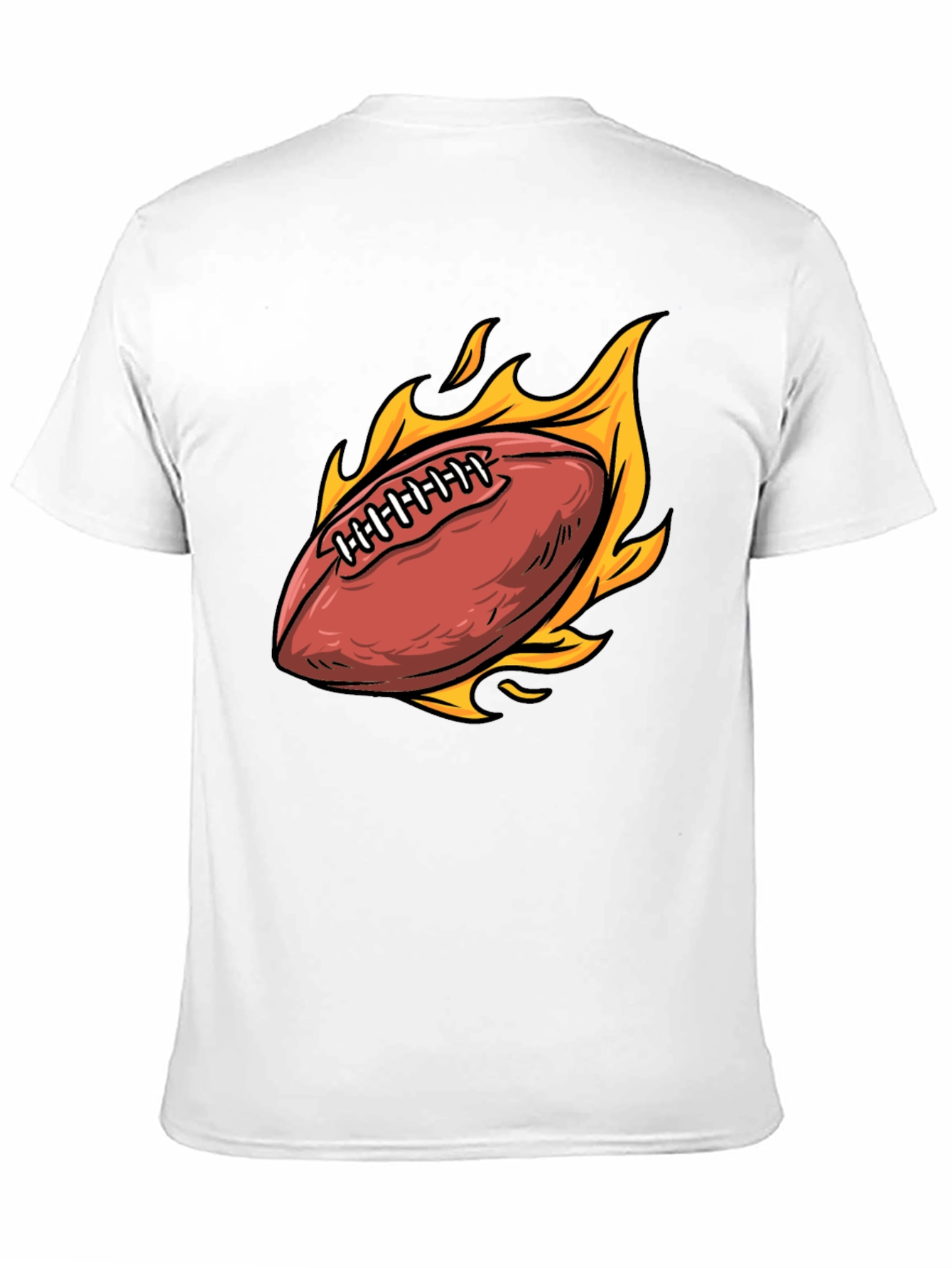 Flaming Football Graphic Tee - Sporty & Stylish