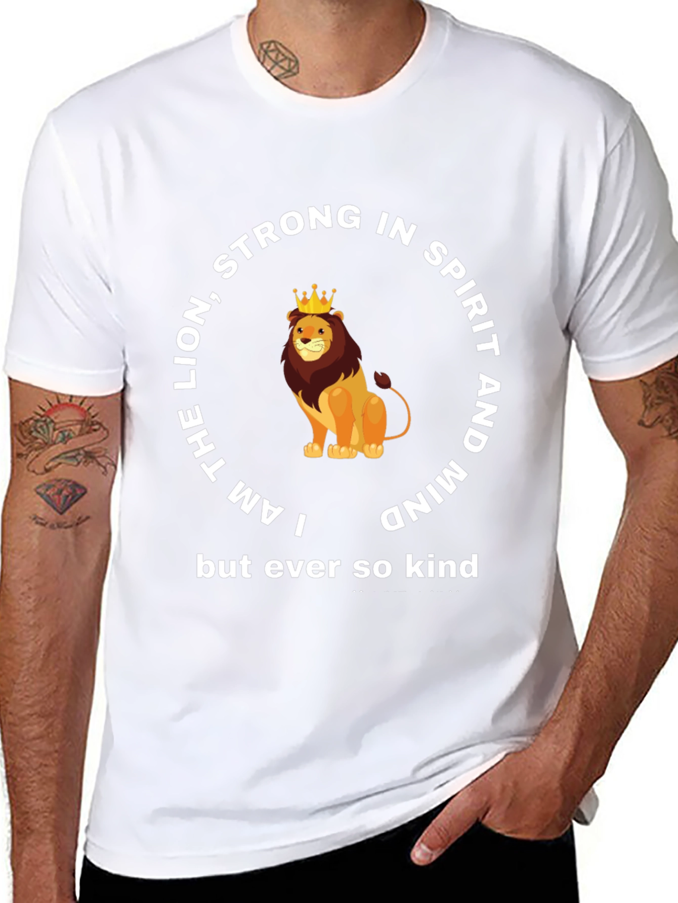 Lion Strong in Spirit & Mind Graphic T-Shirt