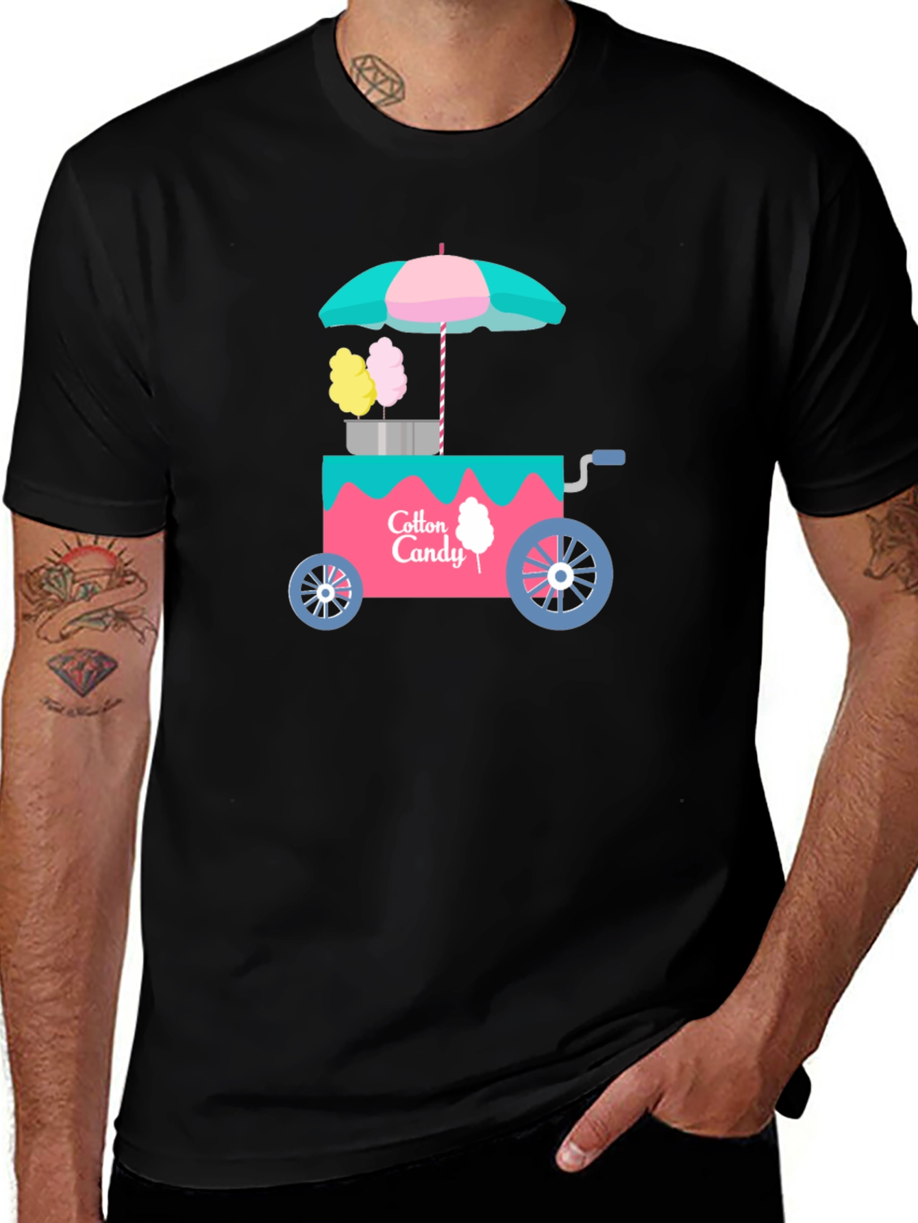 Cotton Candy Cart Graphic T-Shirt