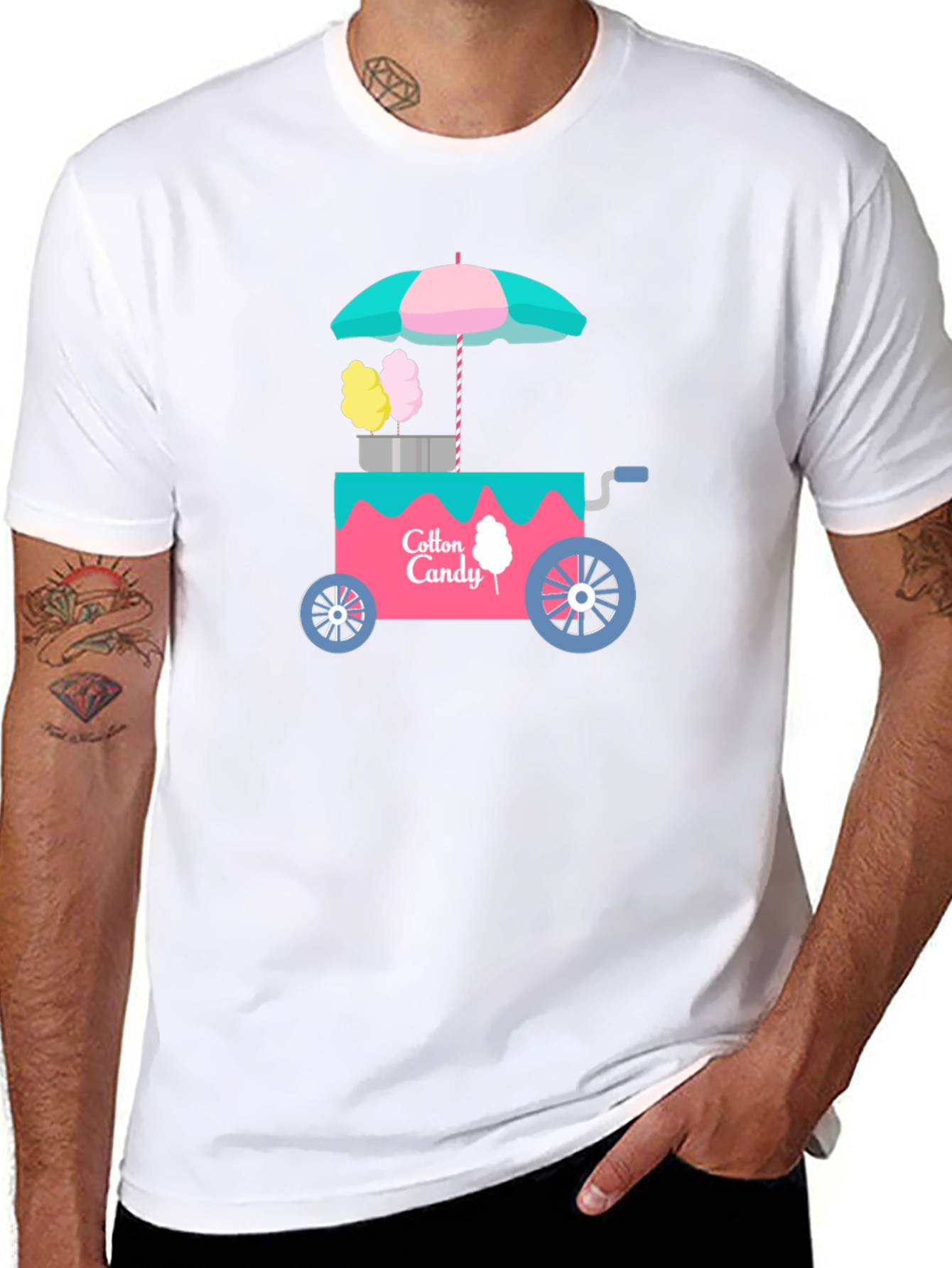 Cotton Candy Cart Graphic T-Shirt