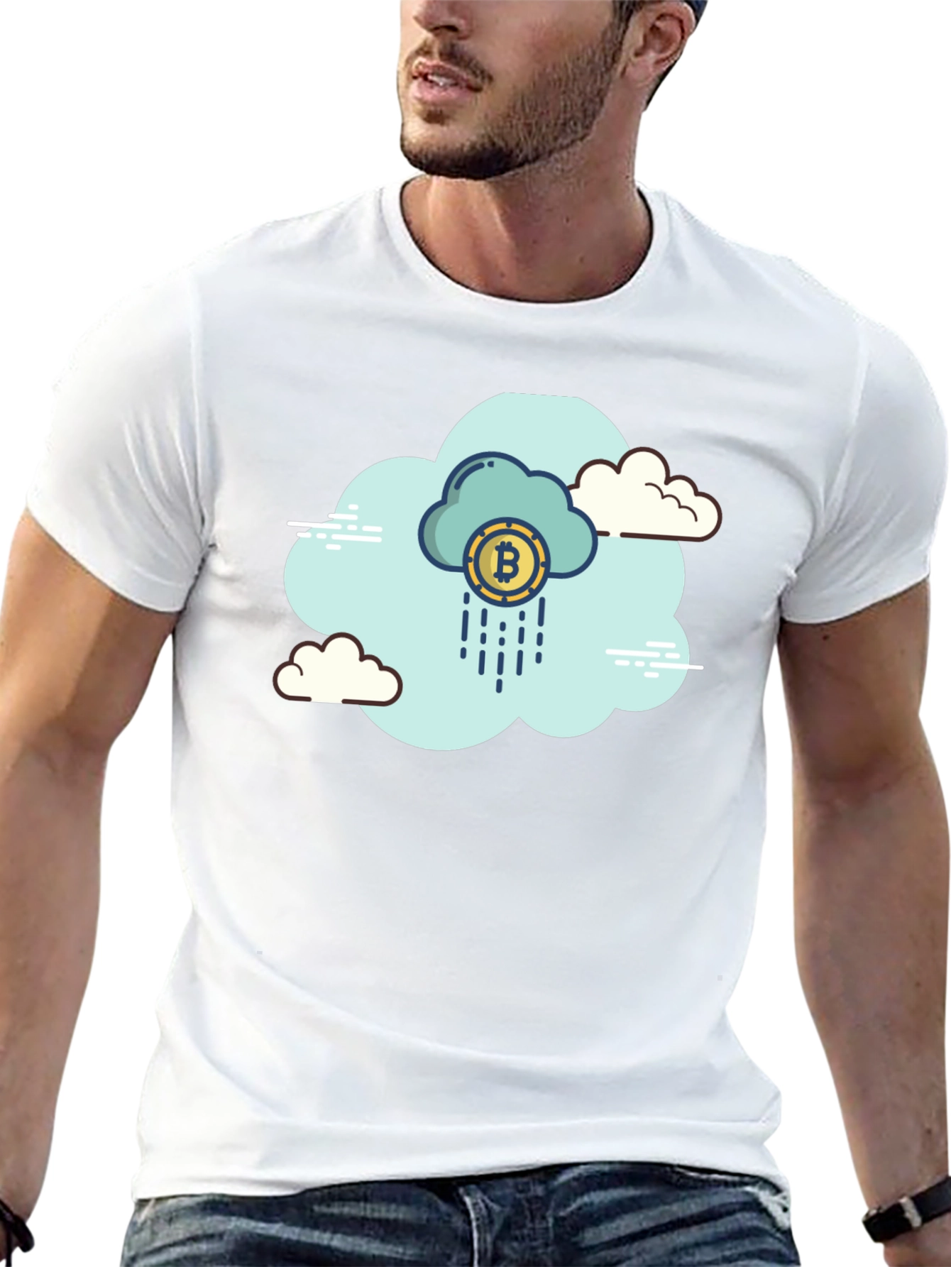 Bitcoin Cloud Black T-Shirt - Crypto Currency Tee