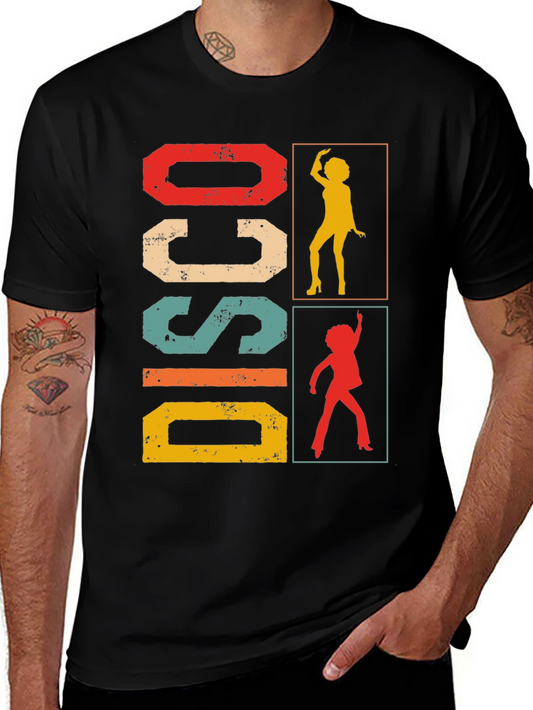 Retro Disco Graphic T-Shirt - Vintage Style Dance Tee