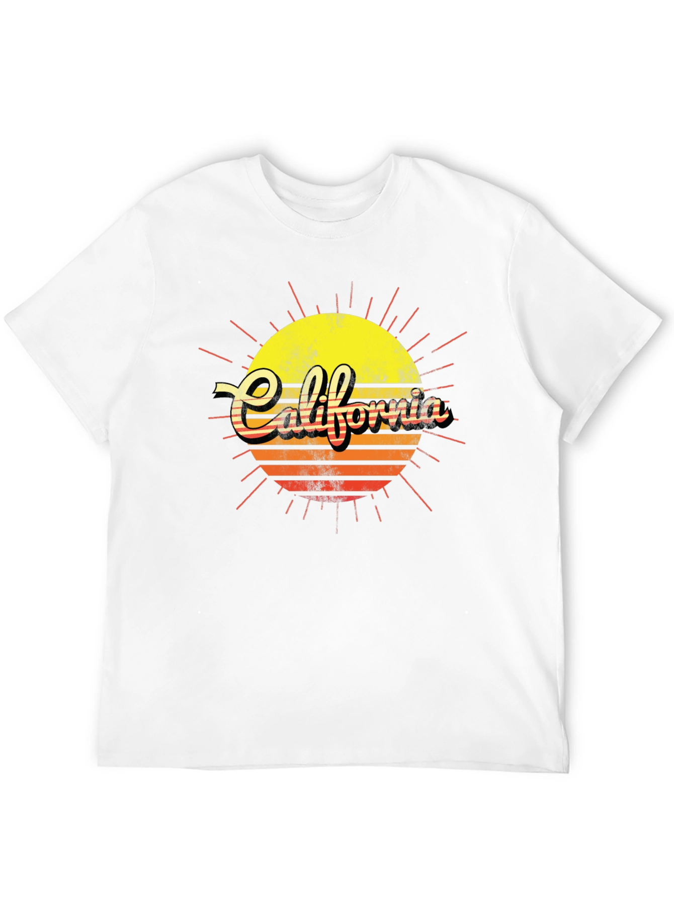 California Sunset Graphic T-Shirt - Retro Style