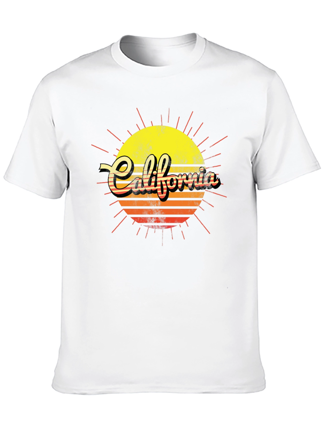 California Sunset Graphic T-Shirt - Retro Style