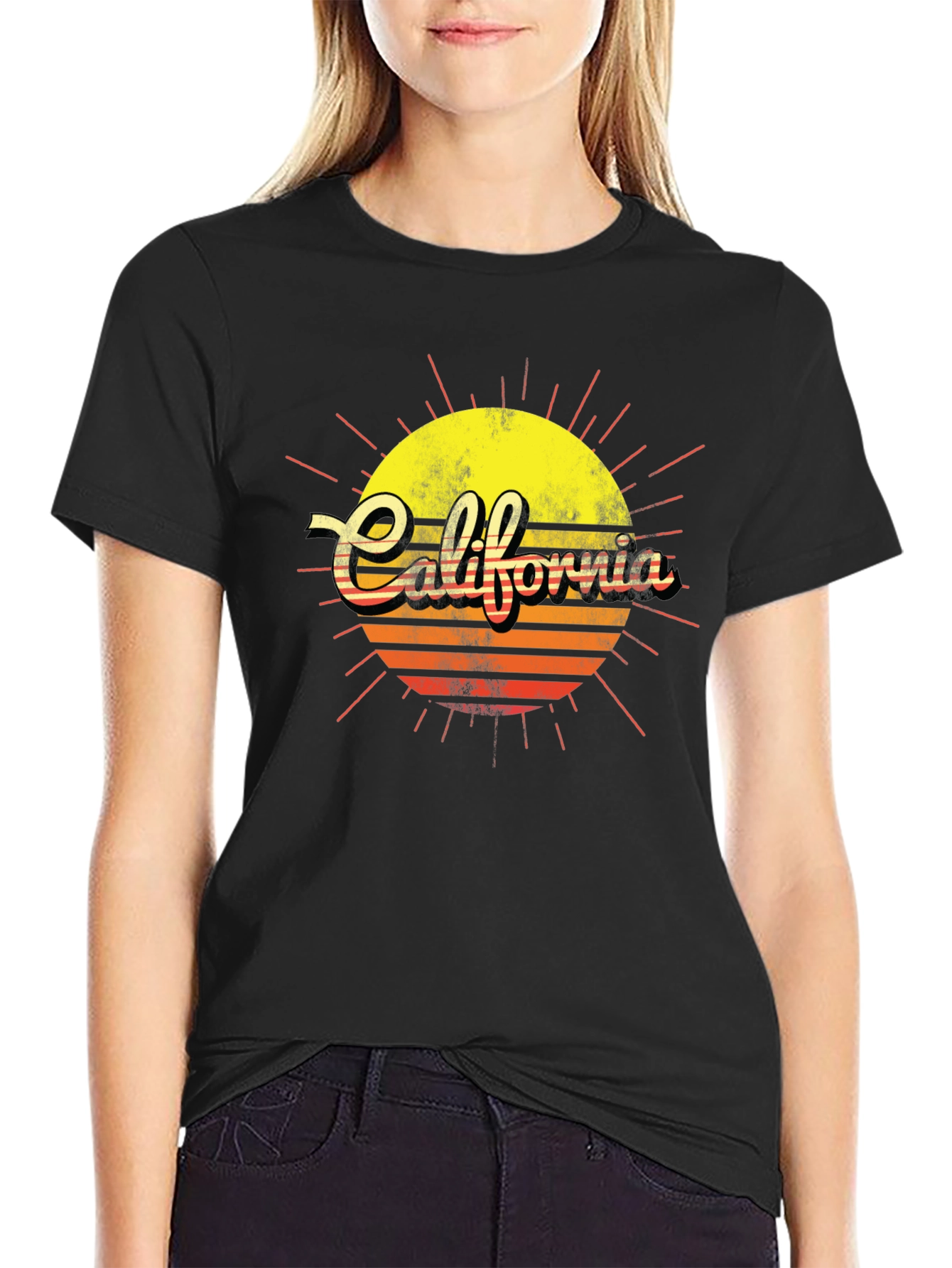 California Sunset Graphic T-Shirt - Retro Style