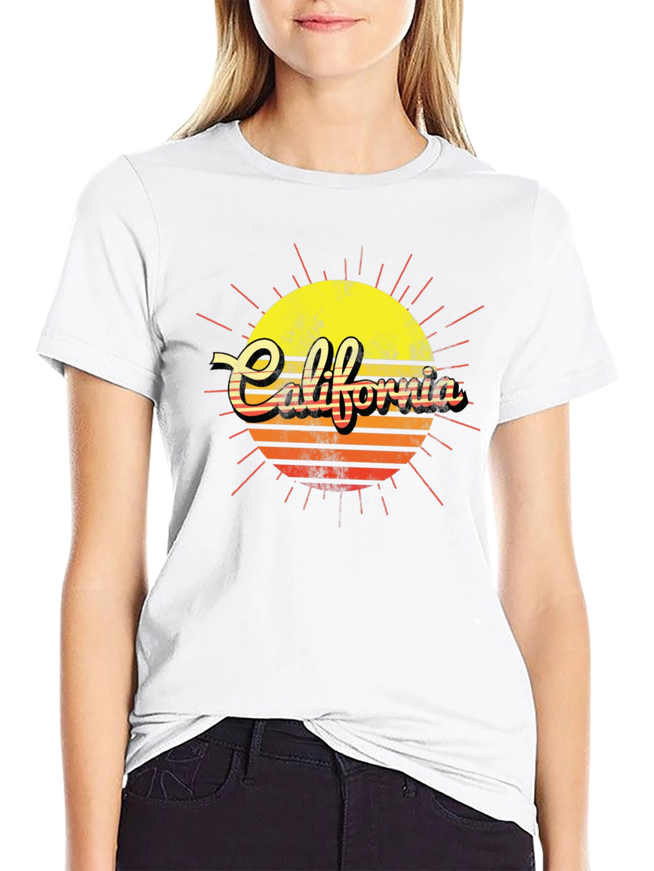 California Sunset Graphic T-Shirt - Retro Style