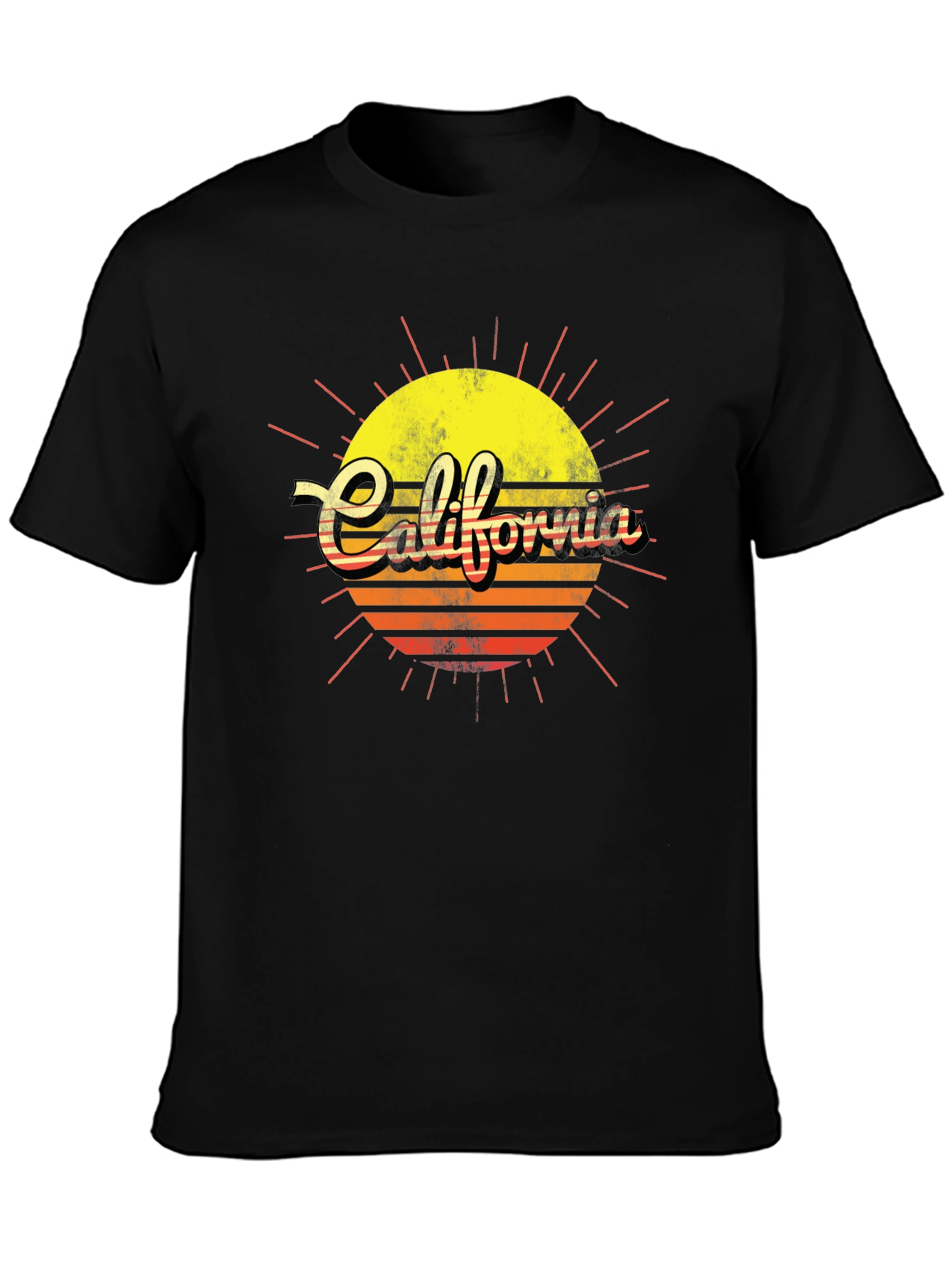 California Sunset Graphic T-Shirt - Retro Style