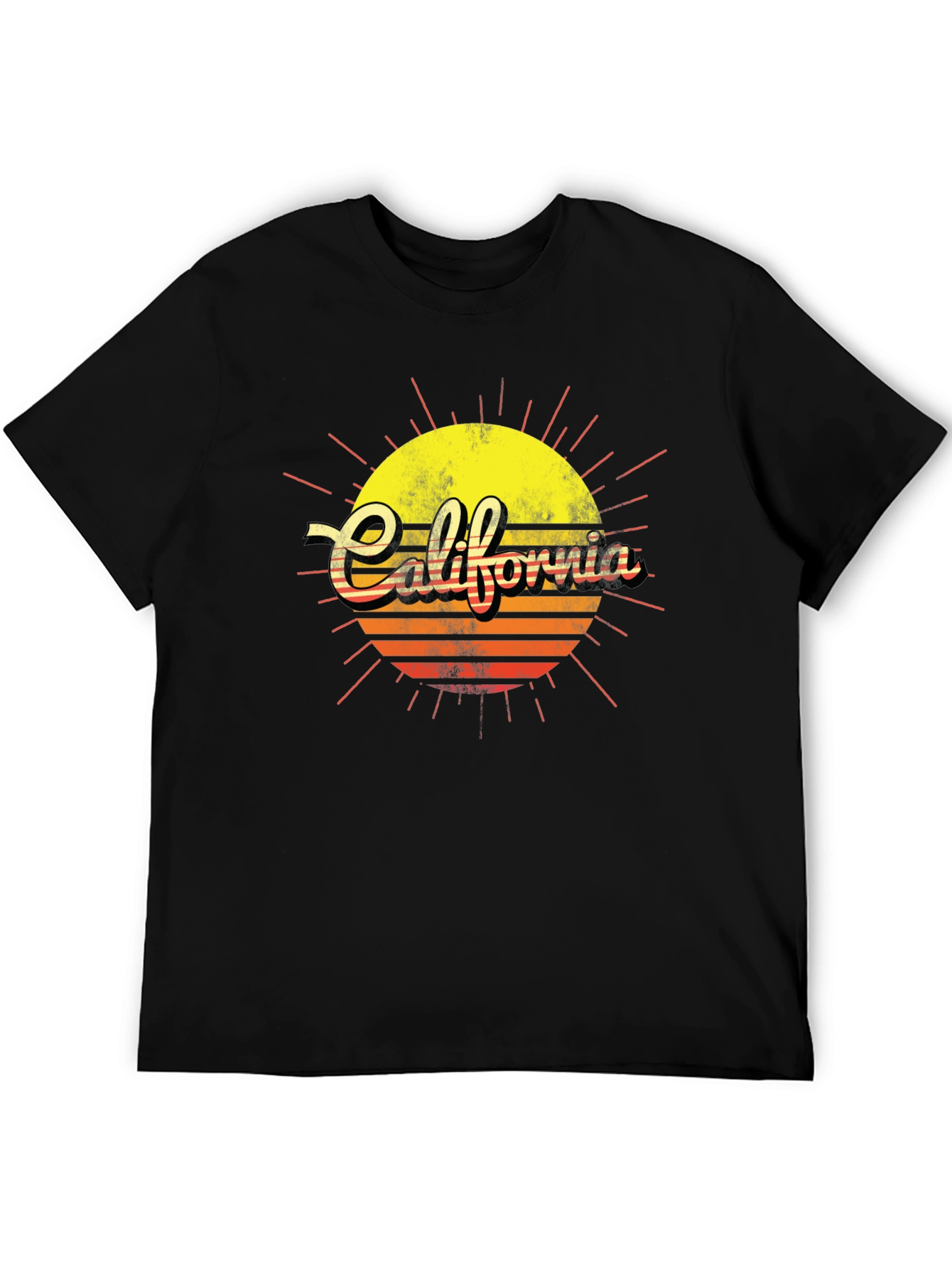 California Sunset Graphic T-Shirt - Retro Style
