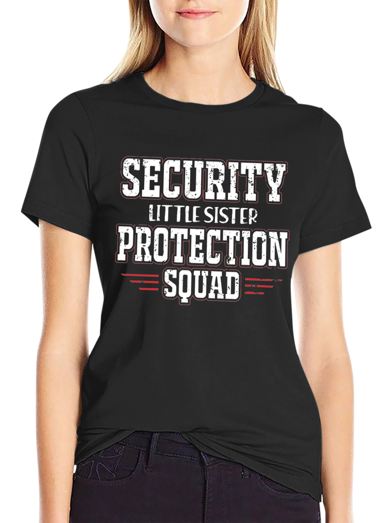 Security Little Sister Protection Squad Graphic Tee