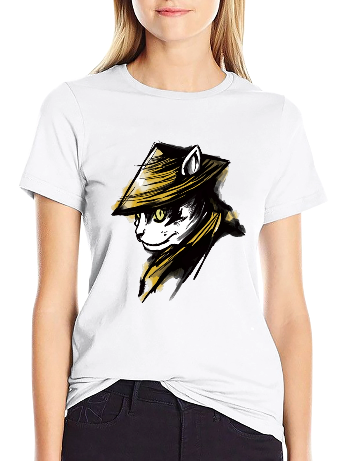 Samurai Cat T-Shirt - Unique Graphic Tee