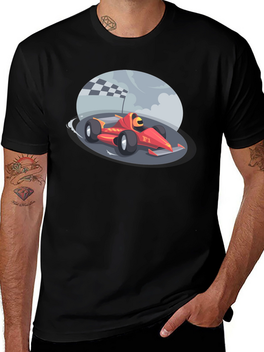 Racing Car Graphic Tee - Motorsport Fan T-Shirt