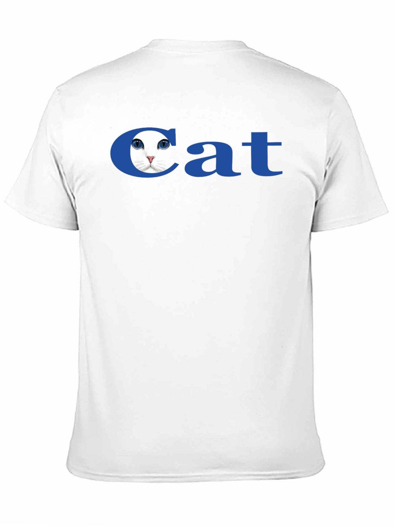 Cat T-Shirt - Blue Text Novelty Tee