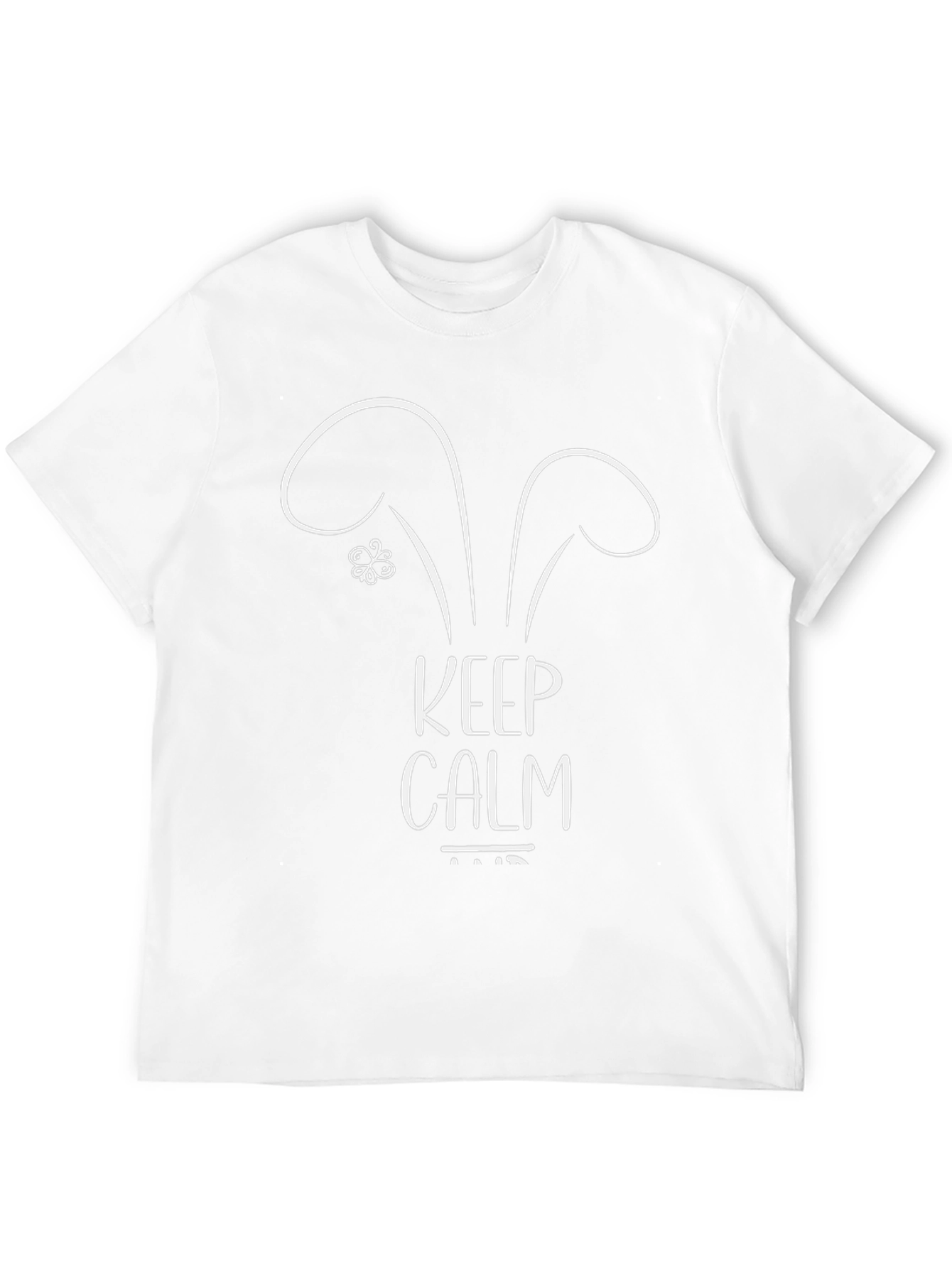 Keep Calm Bunny Ears T-Shirt - Mens Black Tee