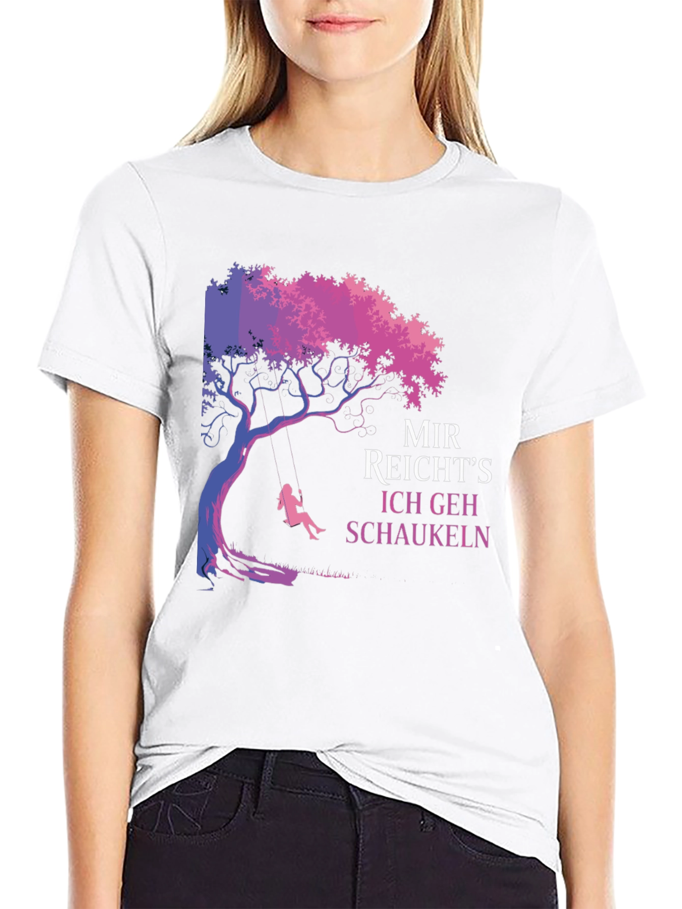 Mir Reichts Ich Geh Schaukeln Tree Swing Graphic Tee